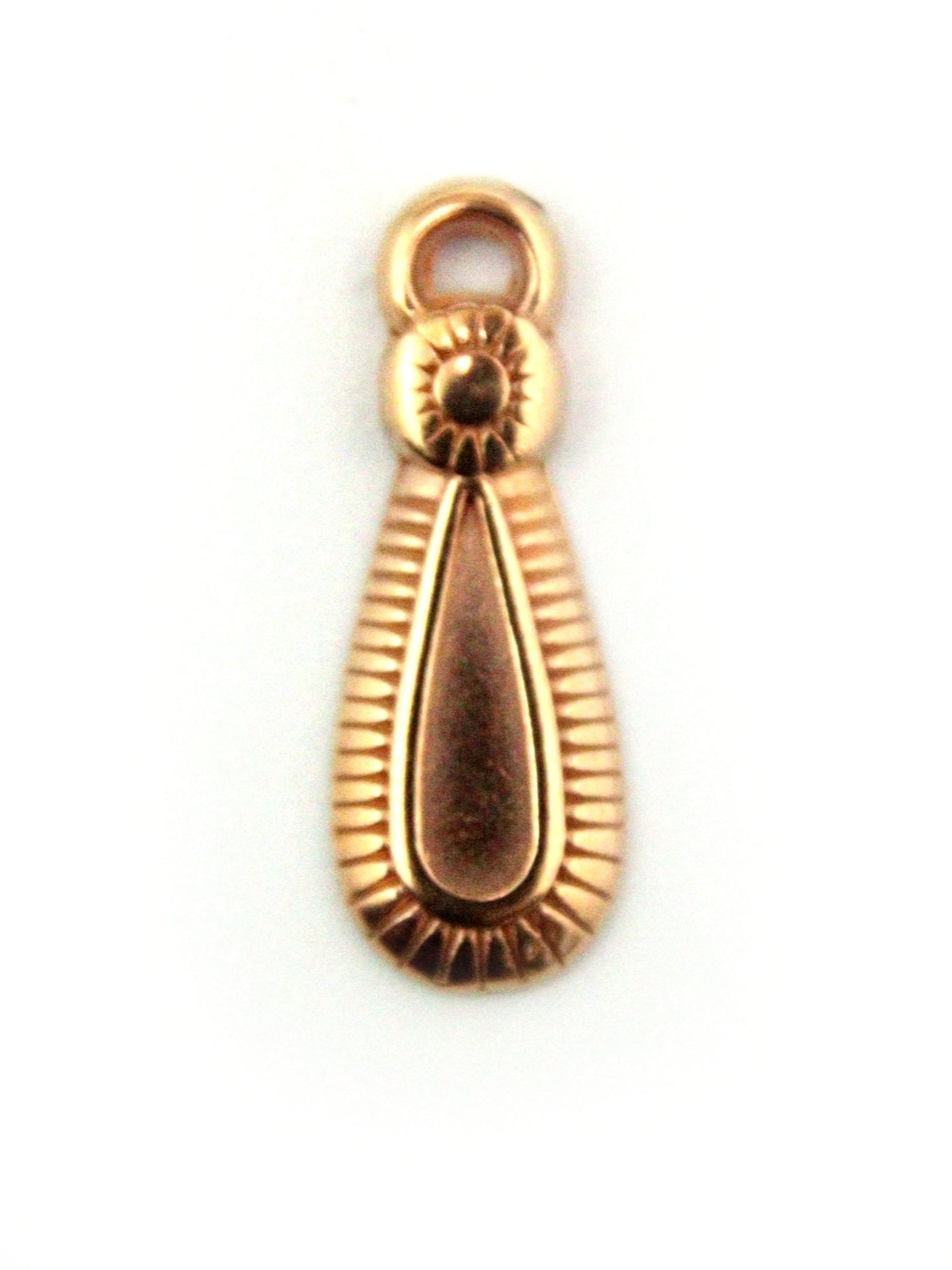 Charm goutte striée 20 mm - Solyluna Macramé