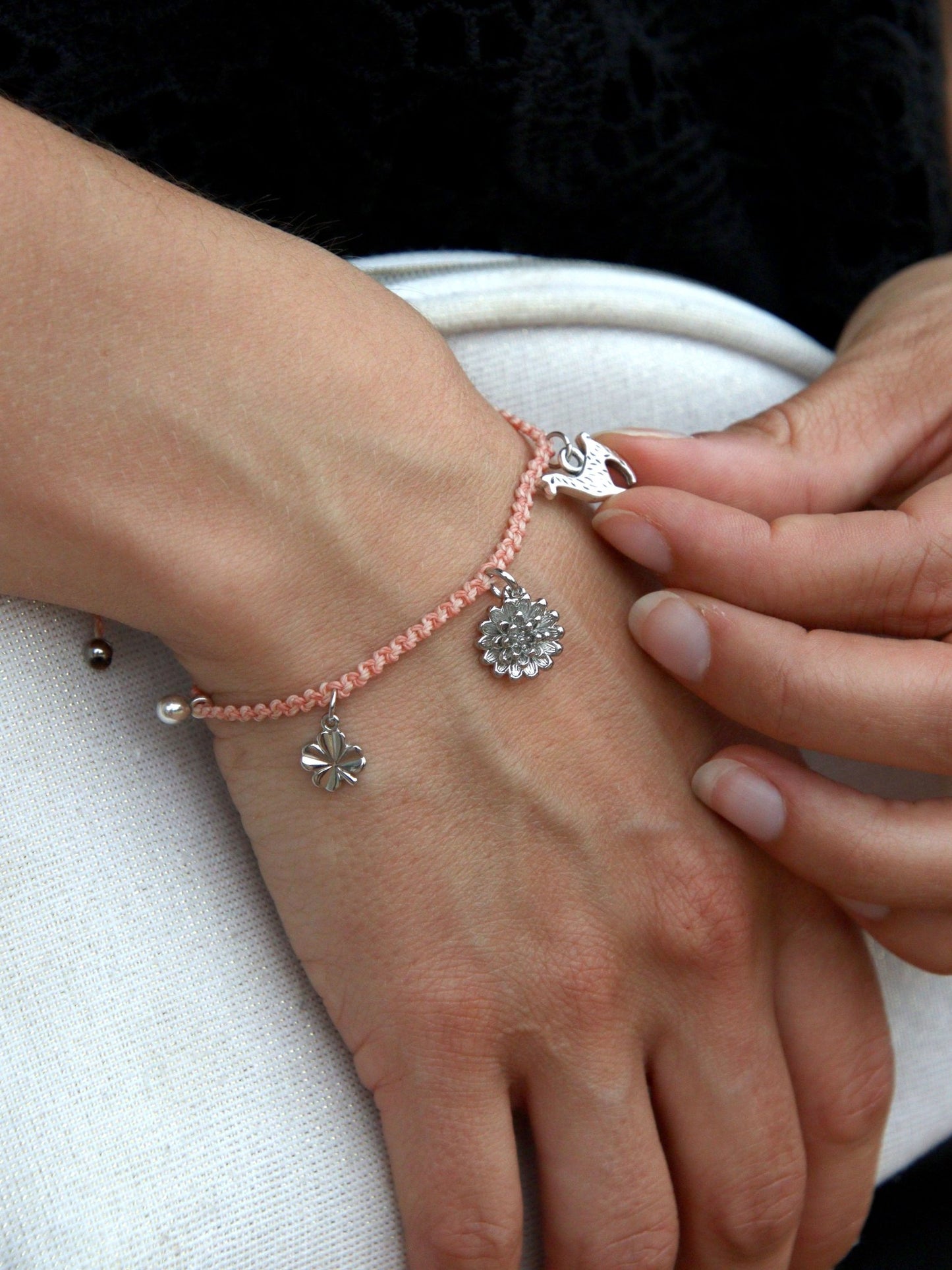 Charm trèfle laiton 11 mm - Solyluna Macramé