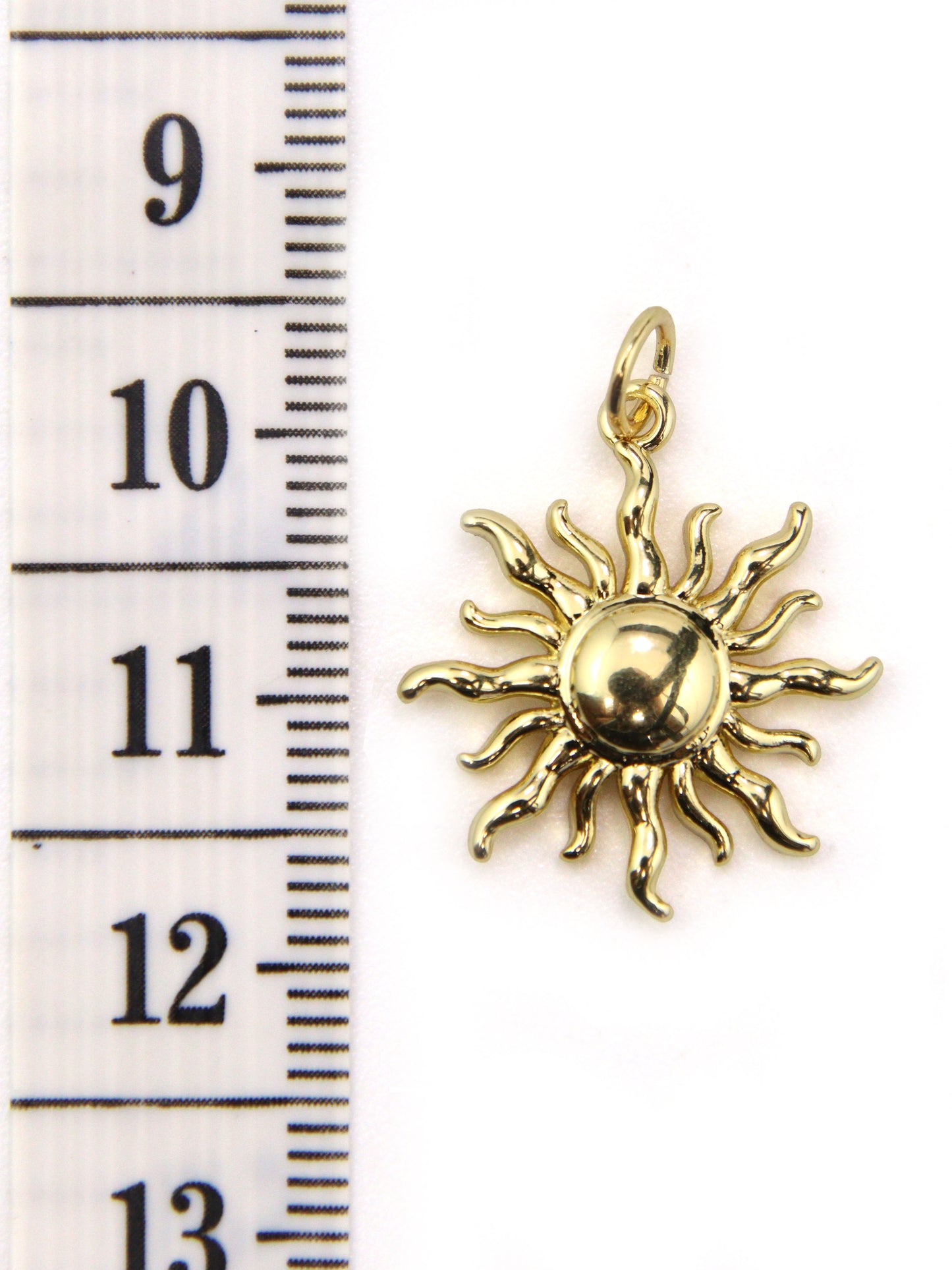 Charm soleil indien laiton 20 mm