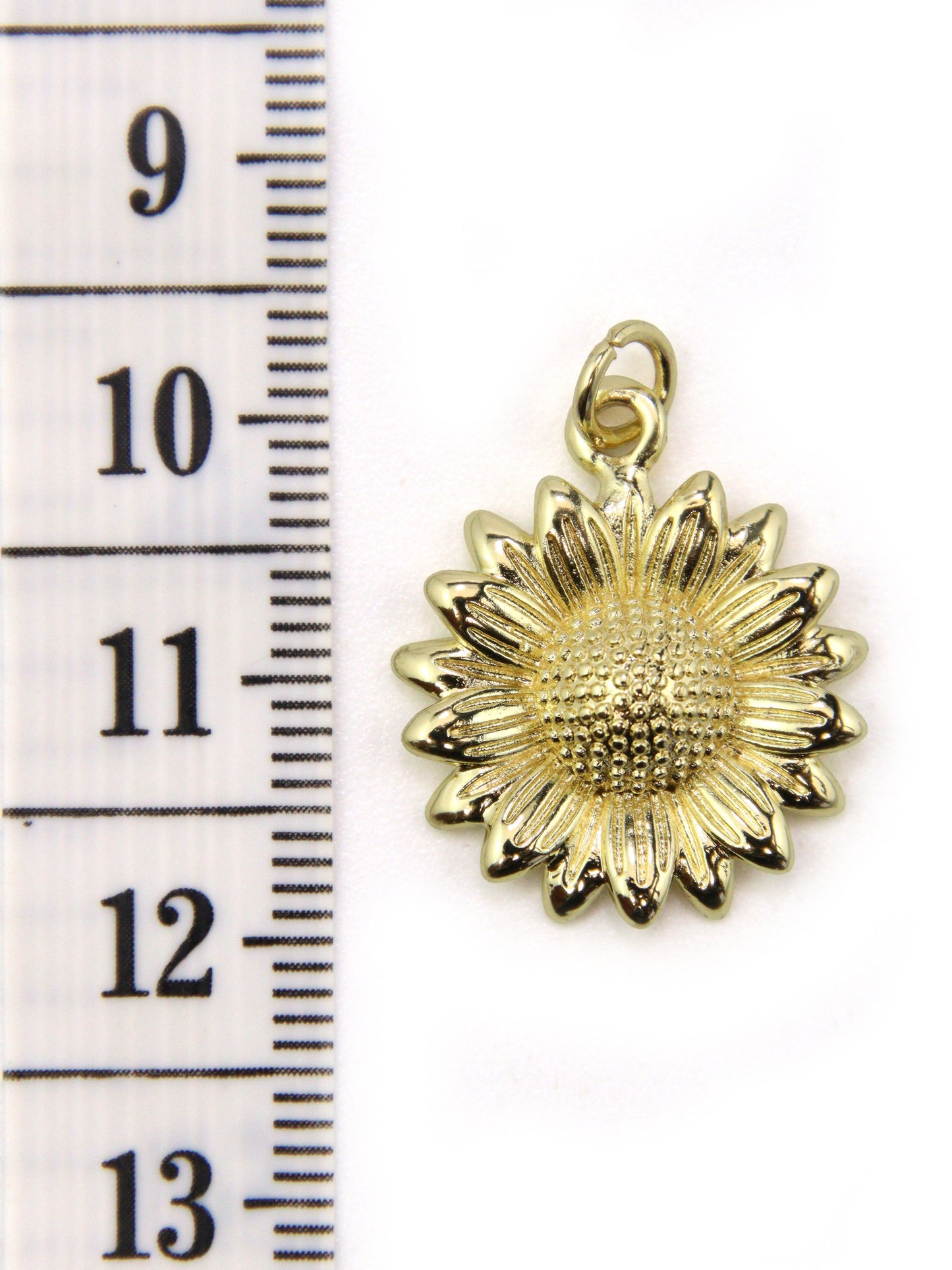 Charm fleur tournesol laiton 20 mm