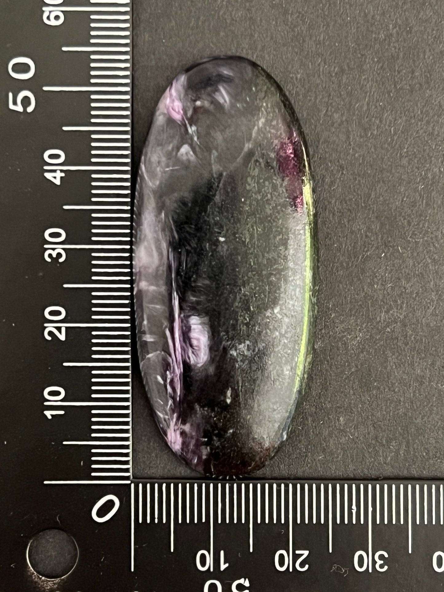 Charoïte n°5 (5,3cm x 2,3cm) - Solyluna Macramé