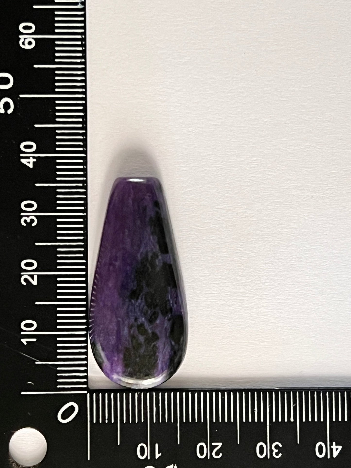 Charoïte n°2 (3,58 cm x 1,7cm) - Solyluna Macramé