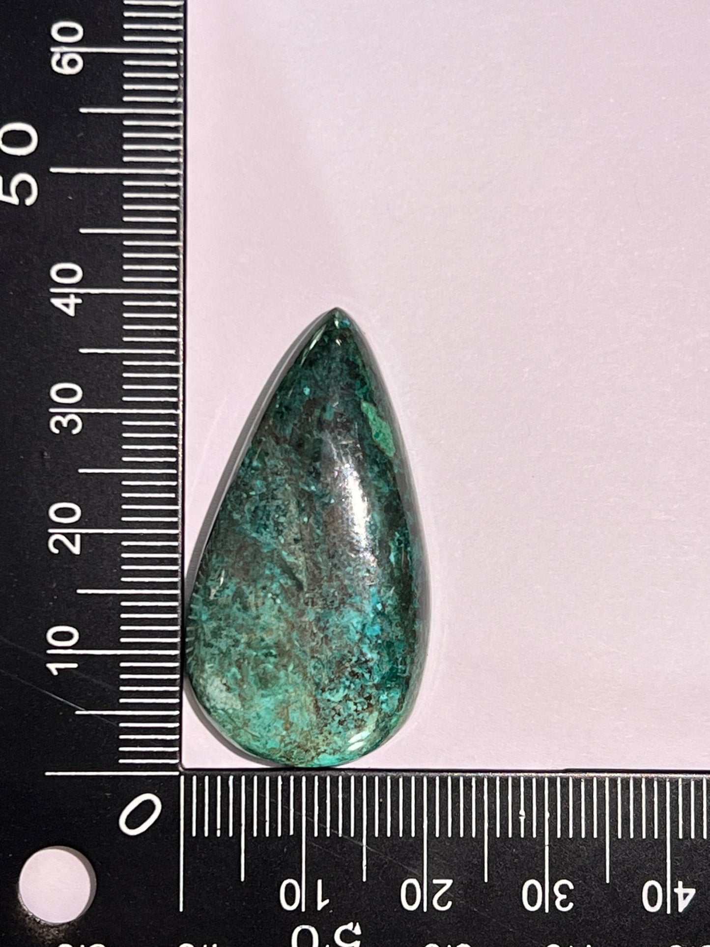 Chrysocolle n°1 (3,8cm x 2,1cm) - Solyluna Macramé