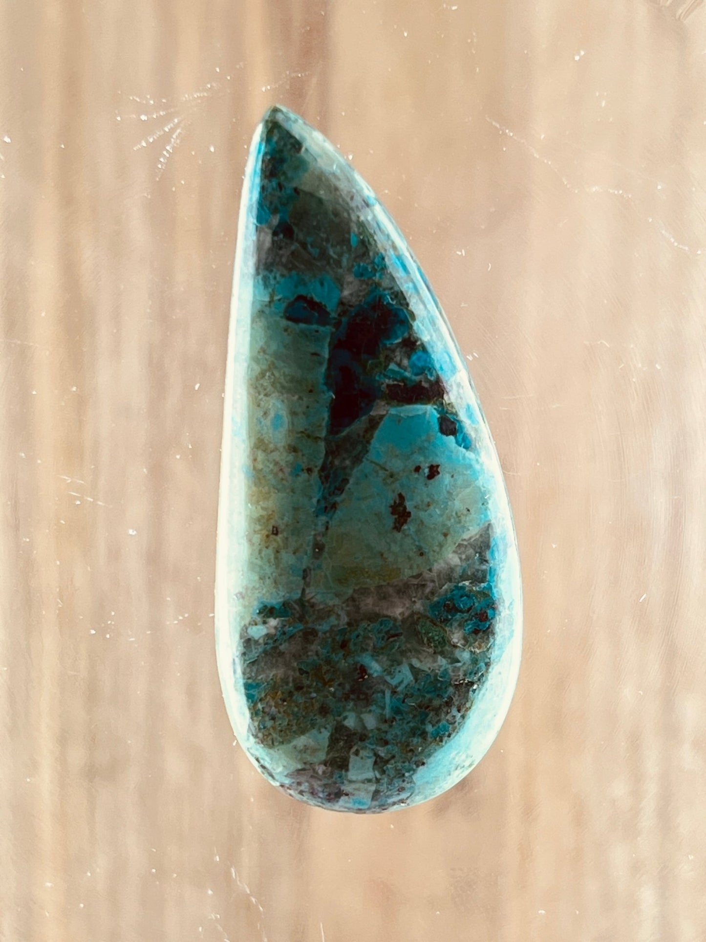Chrysocolle n°5 (5,1cm x 2,2cm) - Solyluna Macramé