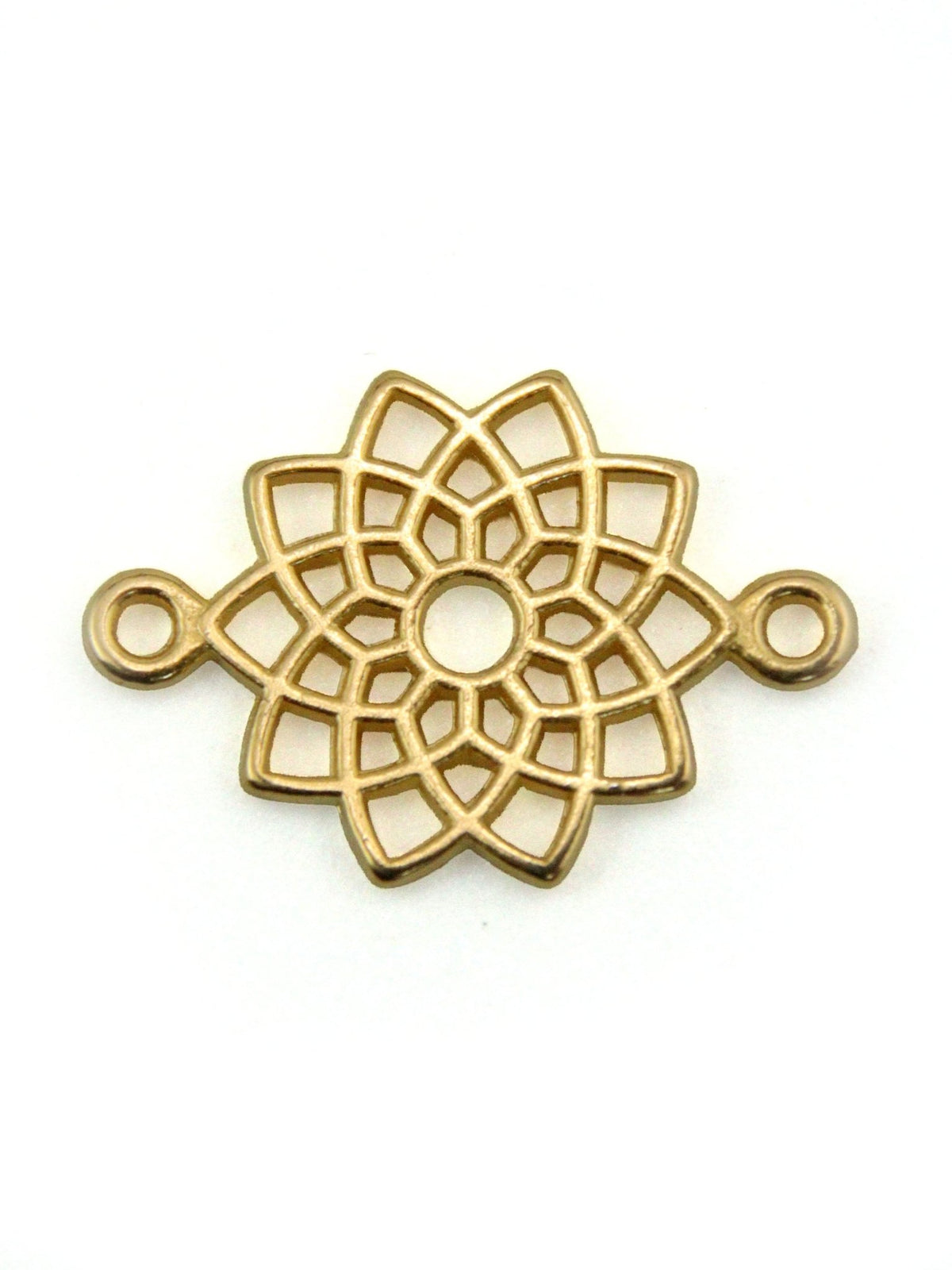 Connecteur mandala ajouré argenté 20 mm - Solyluna Macramé