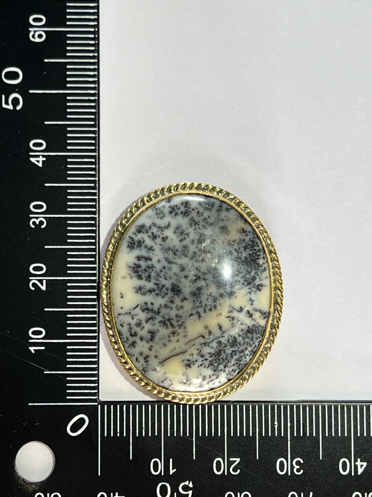 Dendrite sertie doré n°D2 (3,4cm x 2,9cm) - Solyluna Macramé