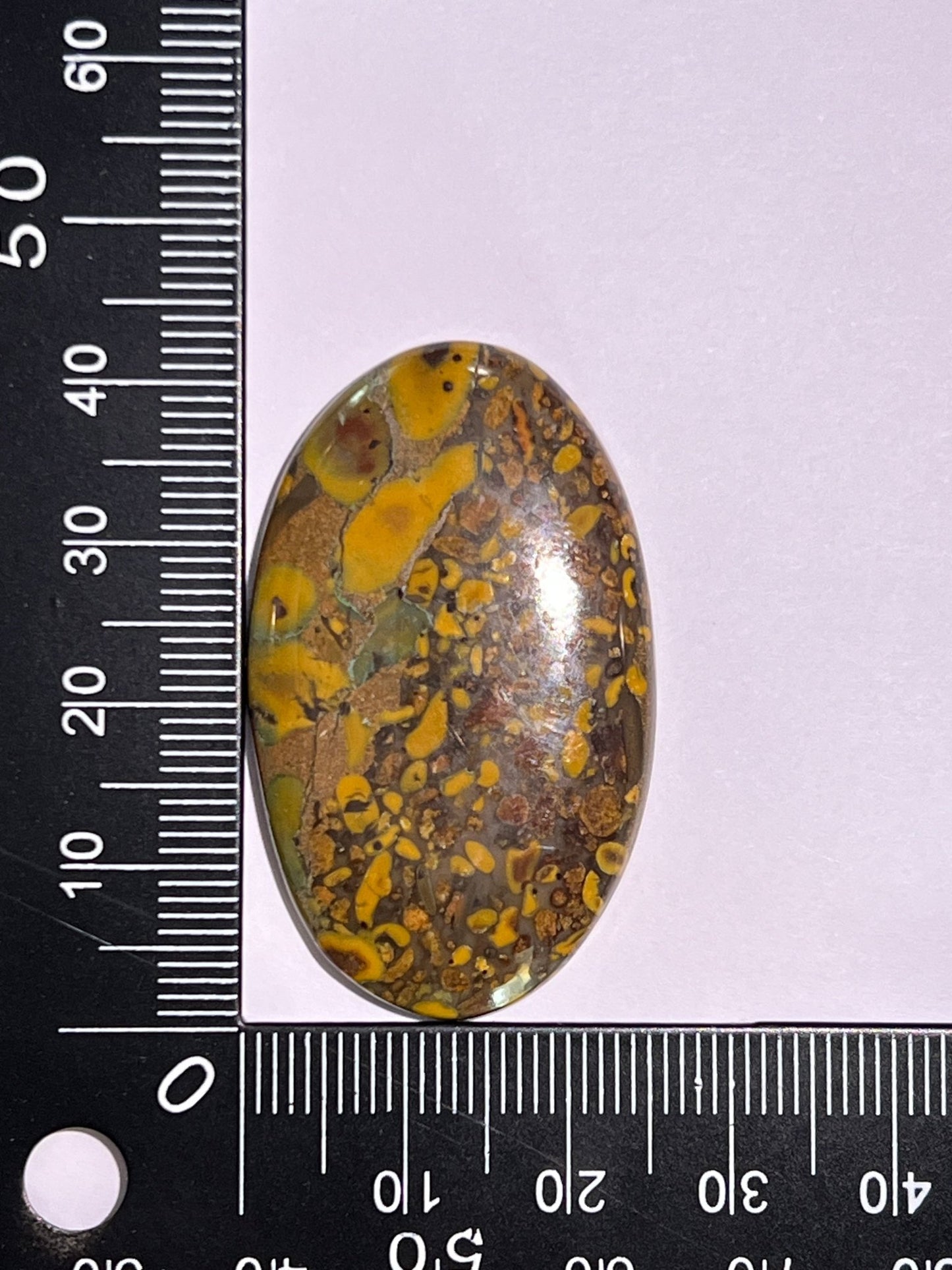 Jaspe Bambou n°2 (4,3cm x 2,6cm) - Solyluna Macramé