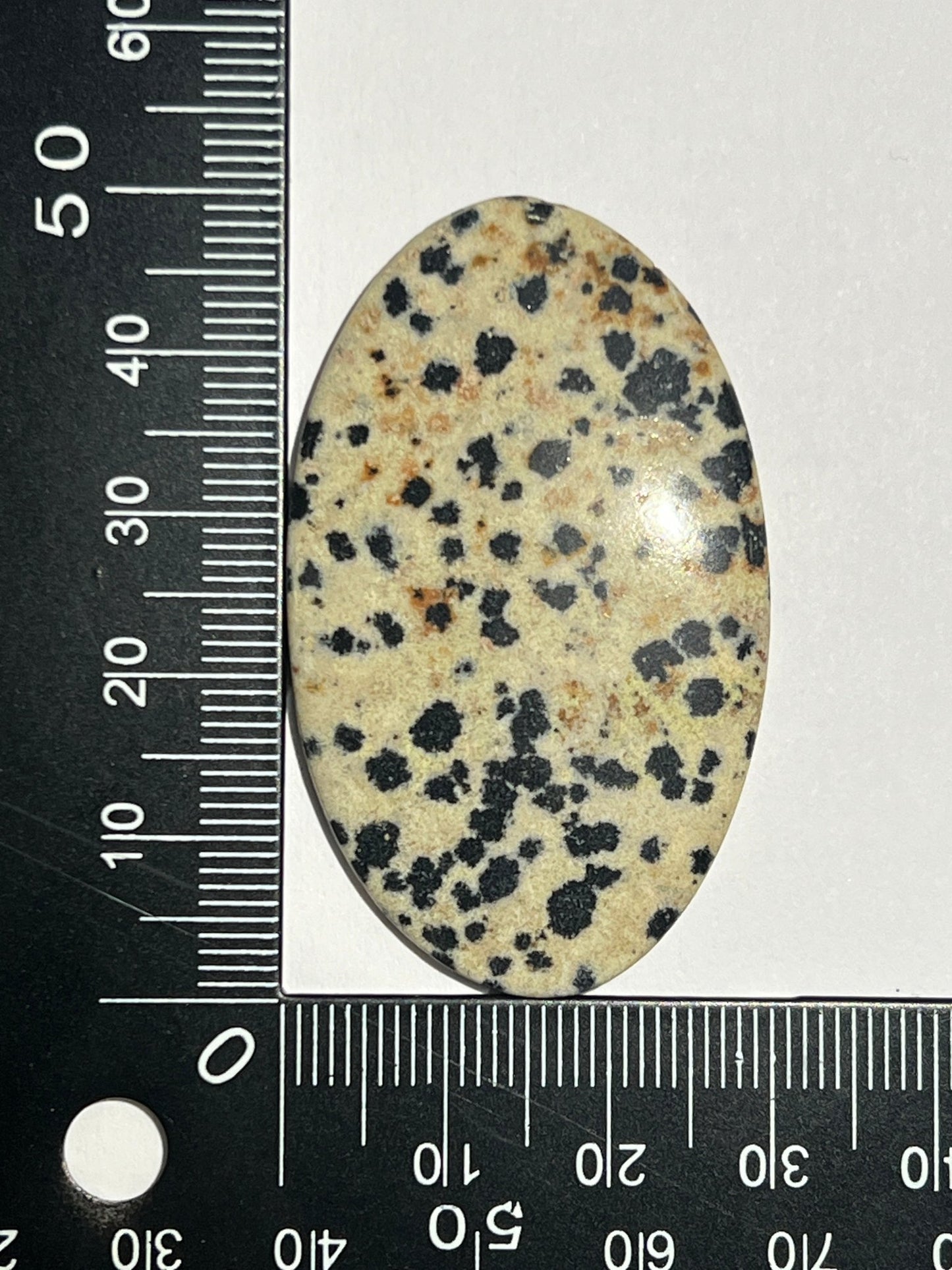 Jaspe Dalmatien n°3 (4,9cm x 2,7cm) - Solyluna Macramé