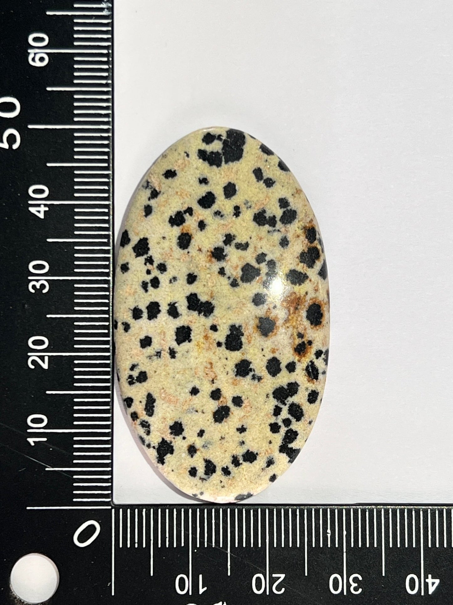 Jaspe Dalmatien n°4 (5cm x 2,8cm) - Solyluna Macramé