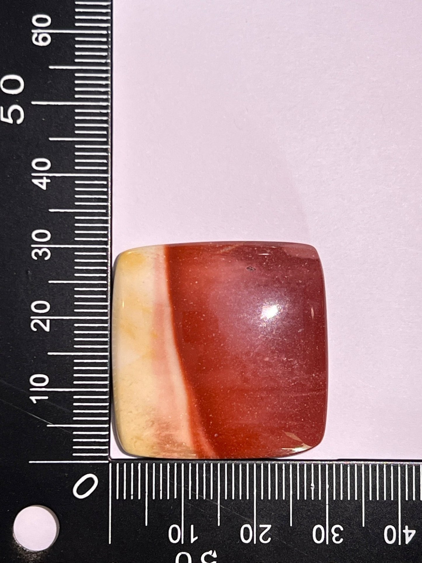 Jaspe Mokaïte n°1 (3cm x 3cm) - Solyluna Macramé