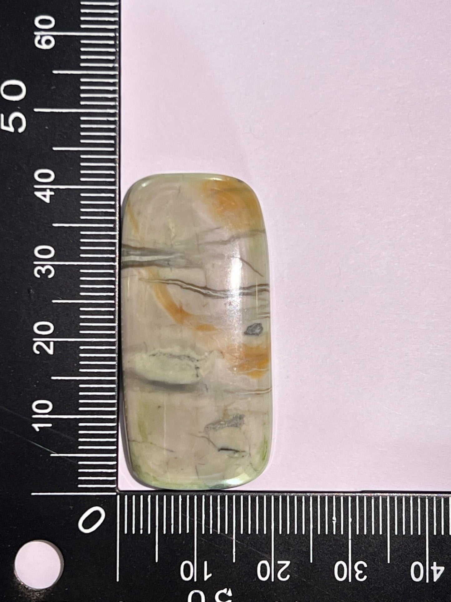 Jaspe Picasso n°3 (4,2cm x 2cm) - Solyluna Macramé