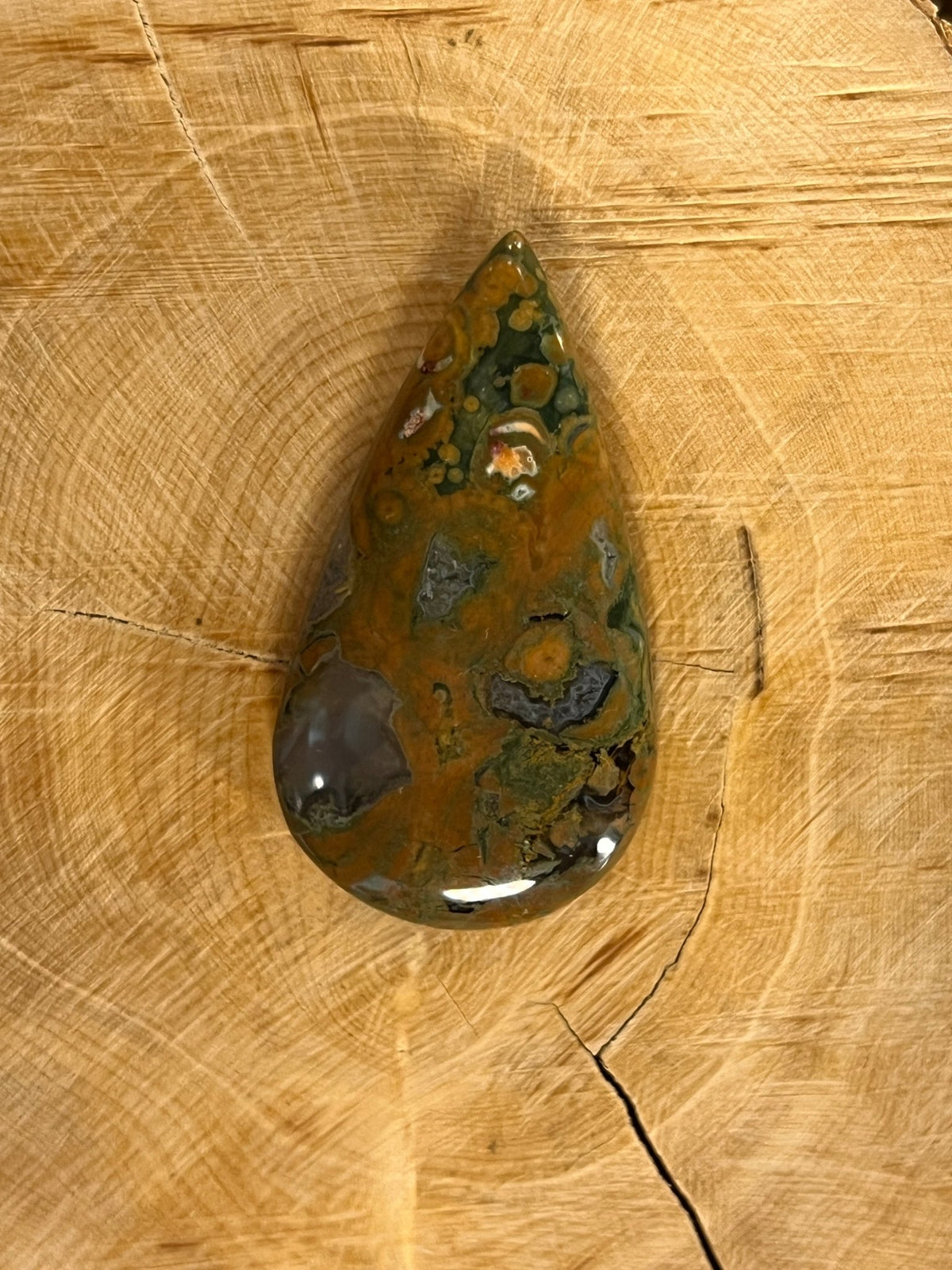 Jaspe Rhyolite n°4 (4cm x 2,1cm) - Solyluna Macramé