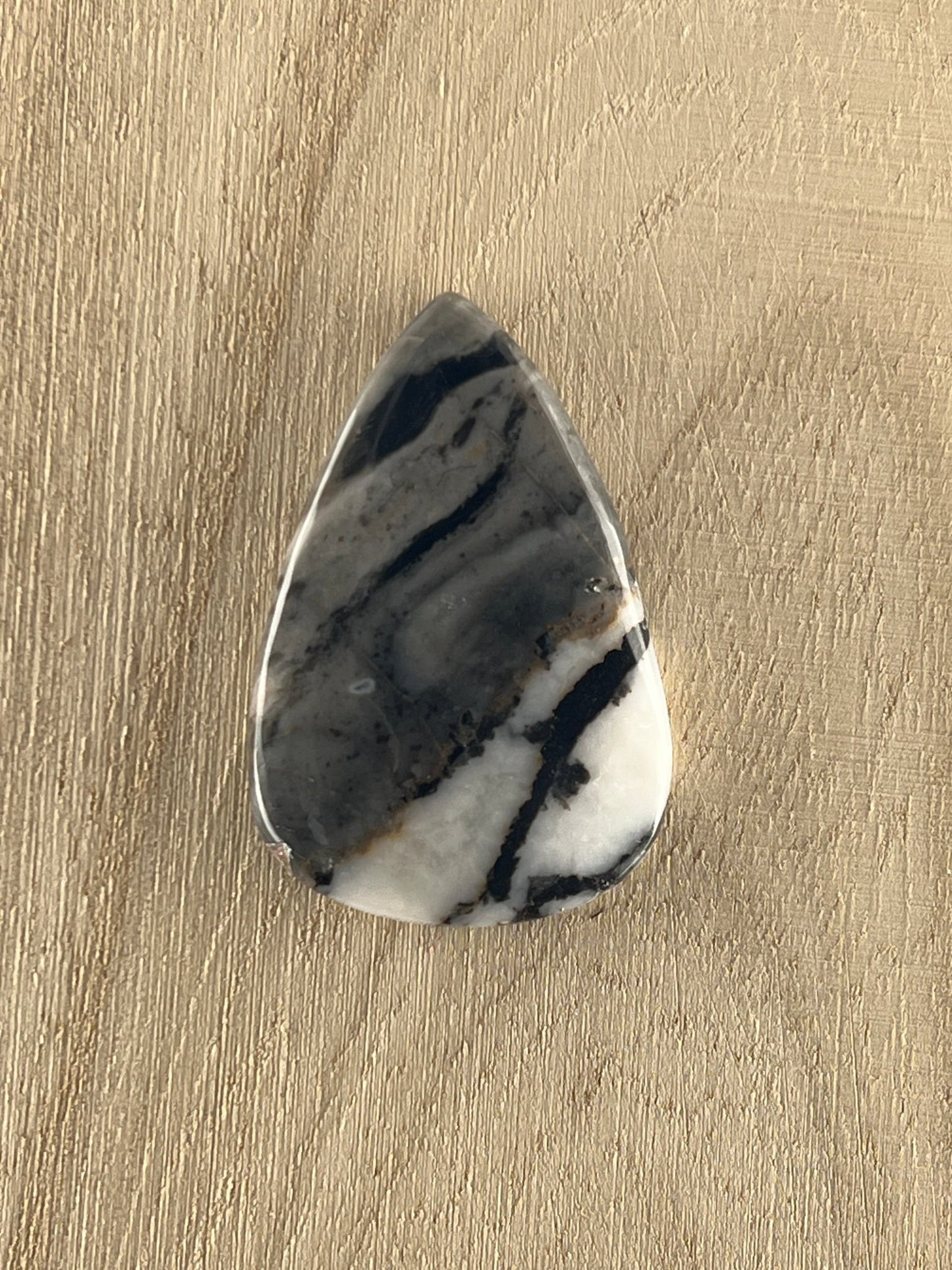 Jaspe zèbre n°5 (4cm x 2,7cm) - Solyluna Macramé