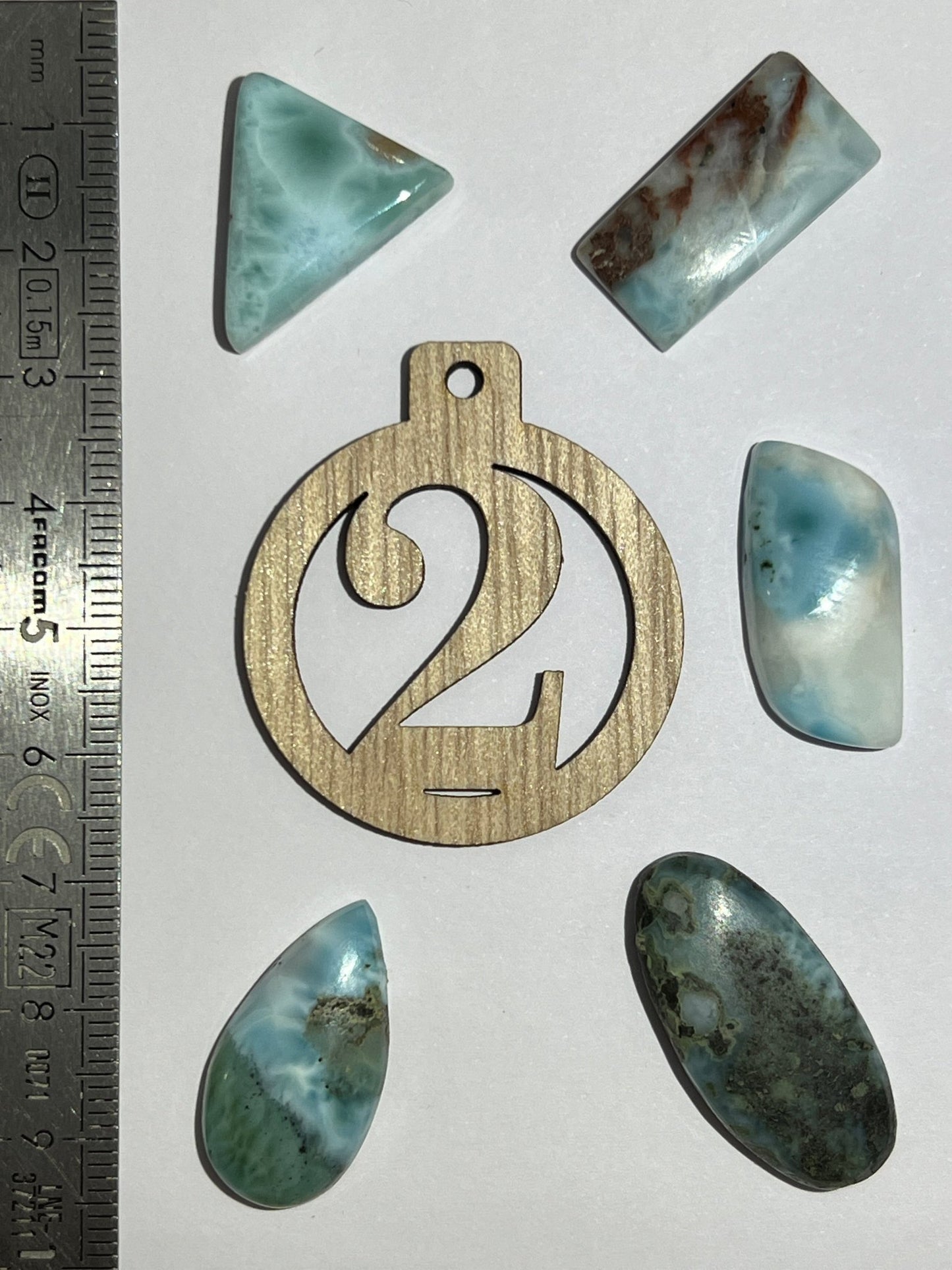 Lot de 5 Mini Larimar : N°2 - Solyluna Macramé