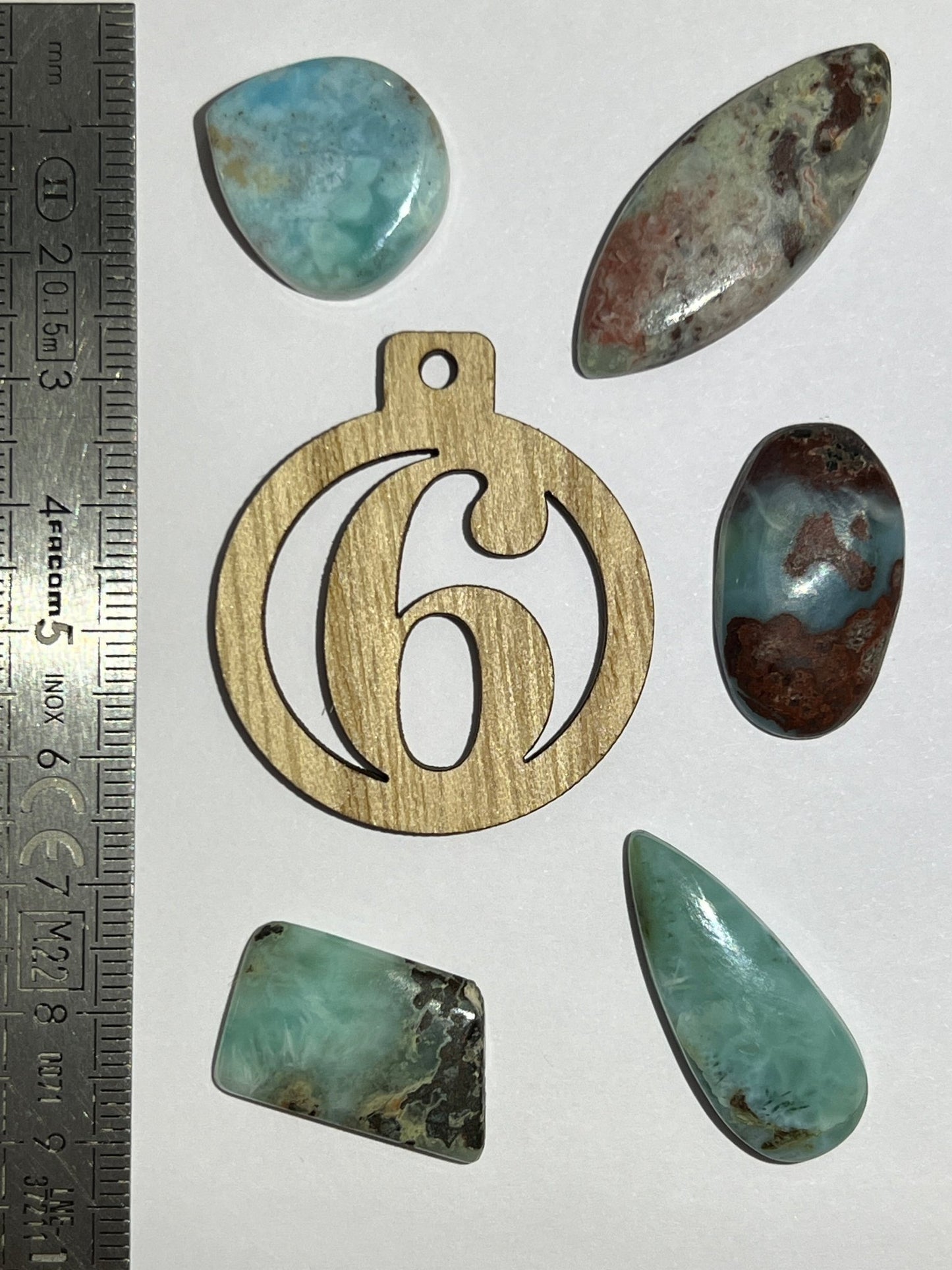Lot de 5 Mini Larimar : N°6 - Solyluna Macramé