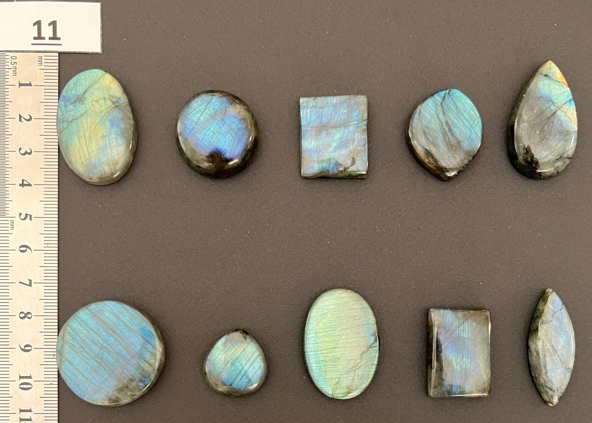 Lot n°11 - 10 Labradorites | Formes et tailles variées - Solyluna Macramé