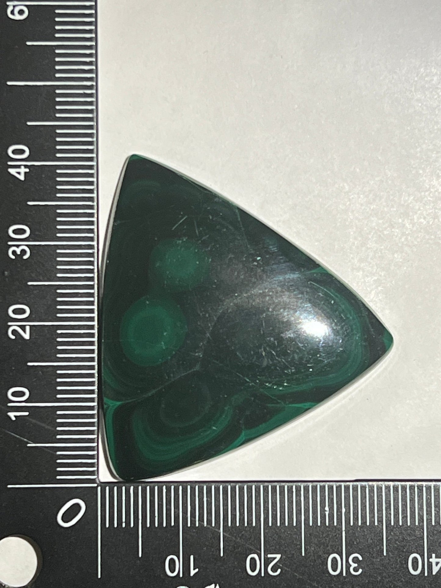 Malachite n°1 (4,3cm x 4,1cm) - Solyluna Macramé