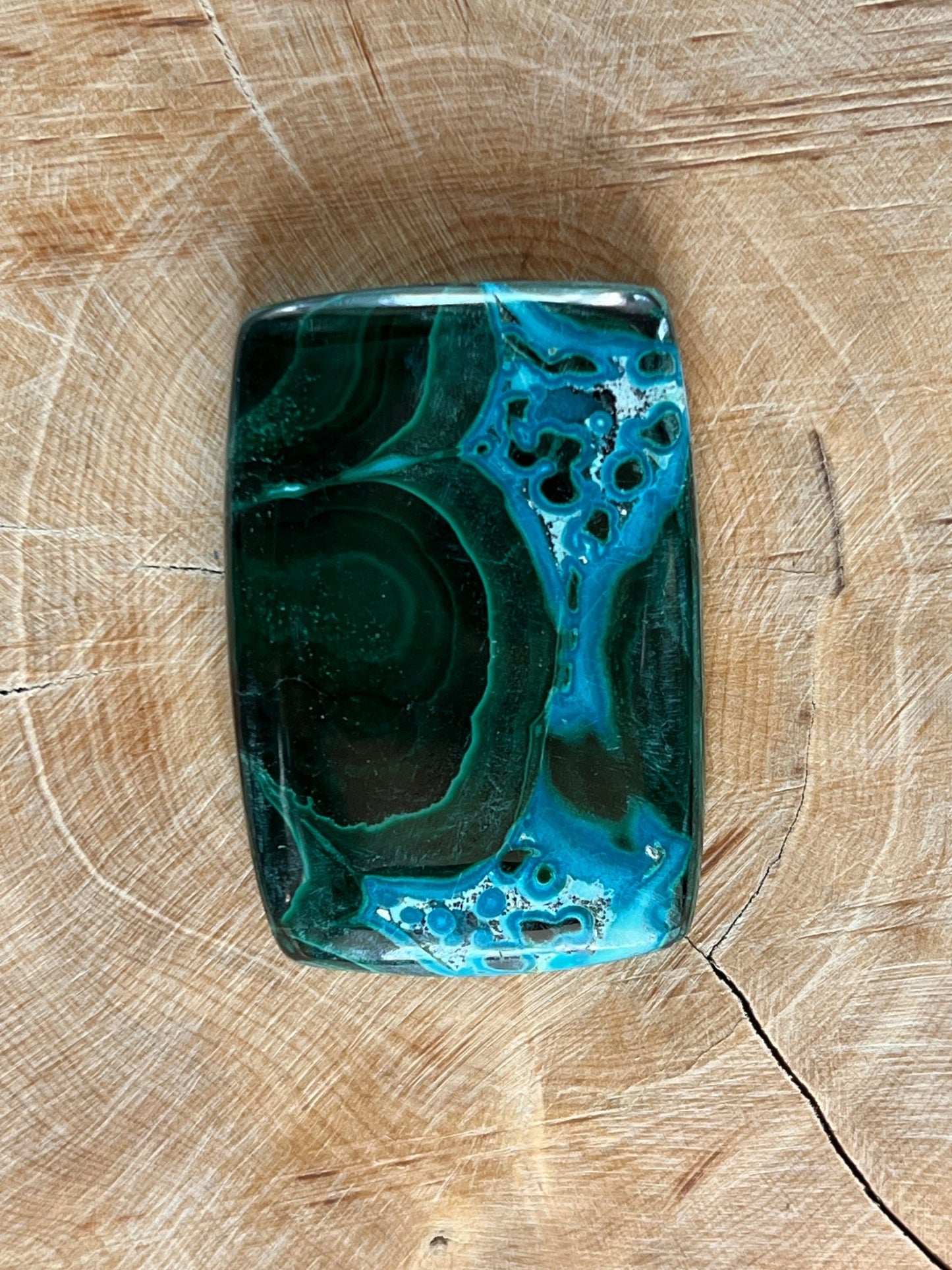 Malachite n°2 (4,2cm x 2,9cm) - Solyluna Macramé