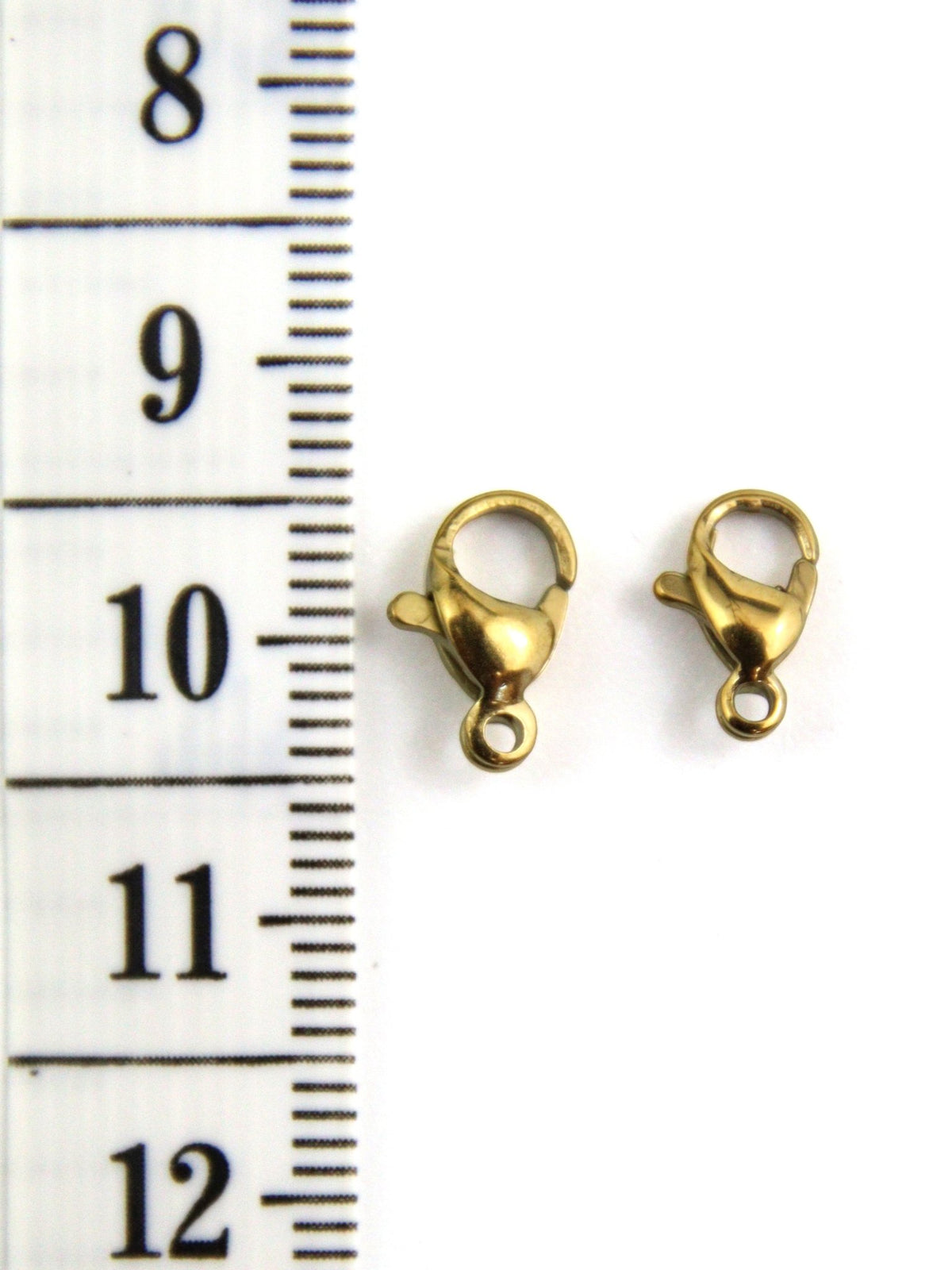 Mousqueton Acier Inoxydable ou Doré 18K 9mm ou 10mm - Solyluna Macramé