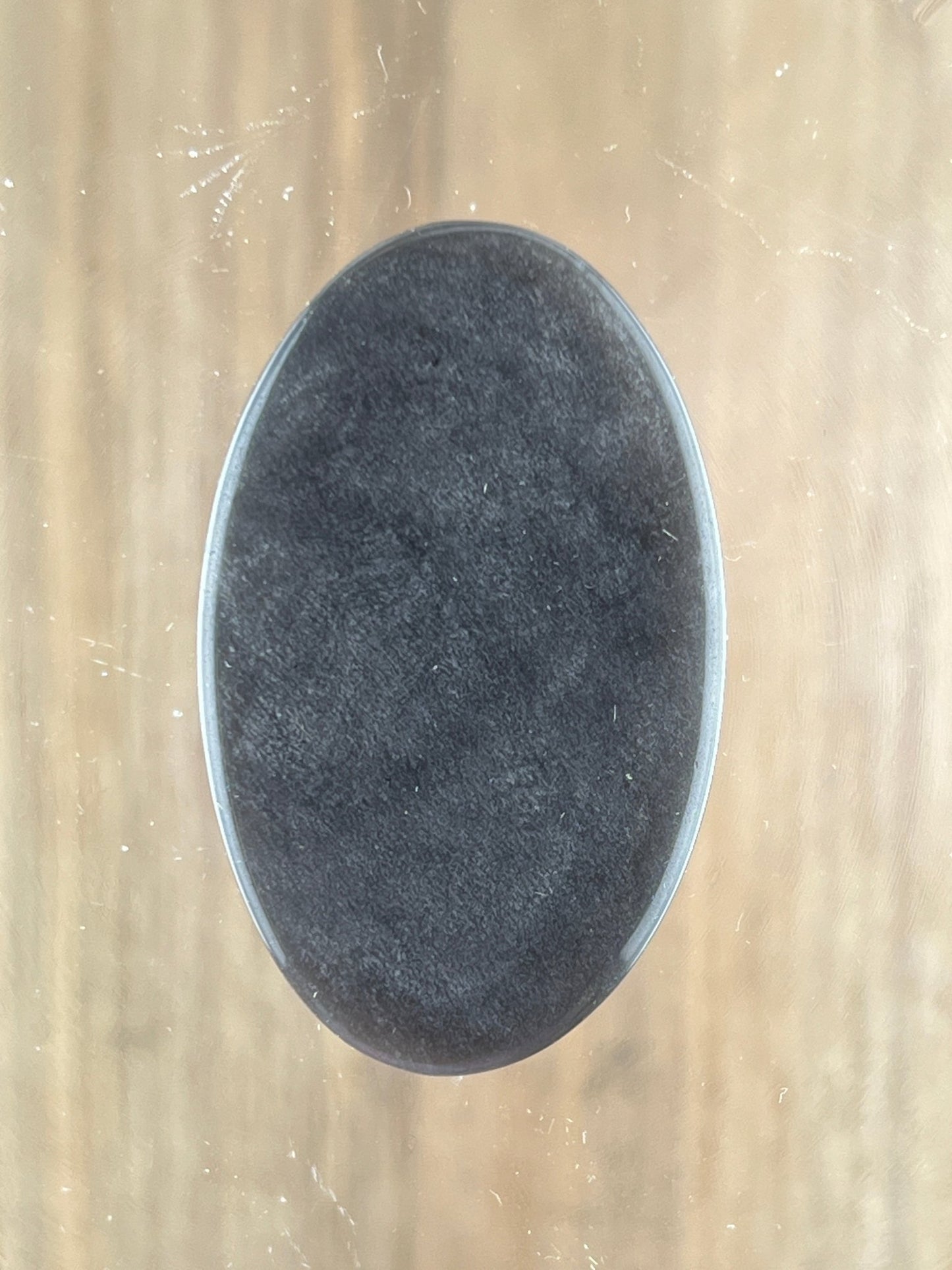 Obsidienne Argenté n°5 (4,5cm x 2,7cm) - Solyluna Macramé