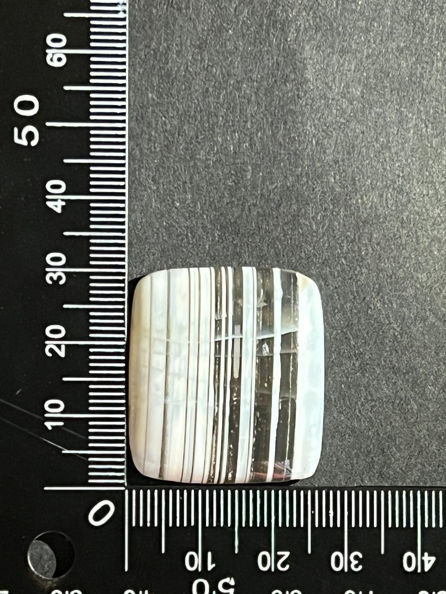 Opale Bleue n°2 (2,9cm x 2,6cm) - Solyluna Macramé