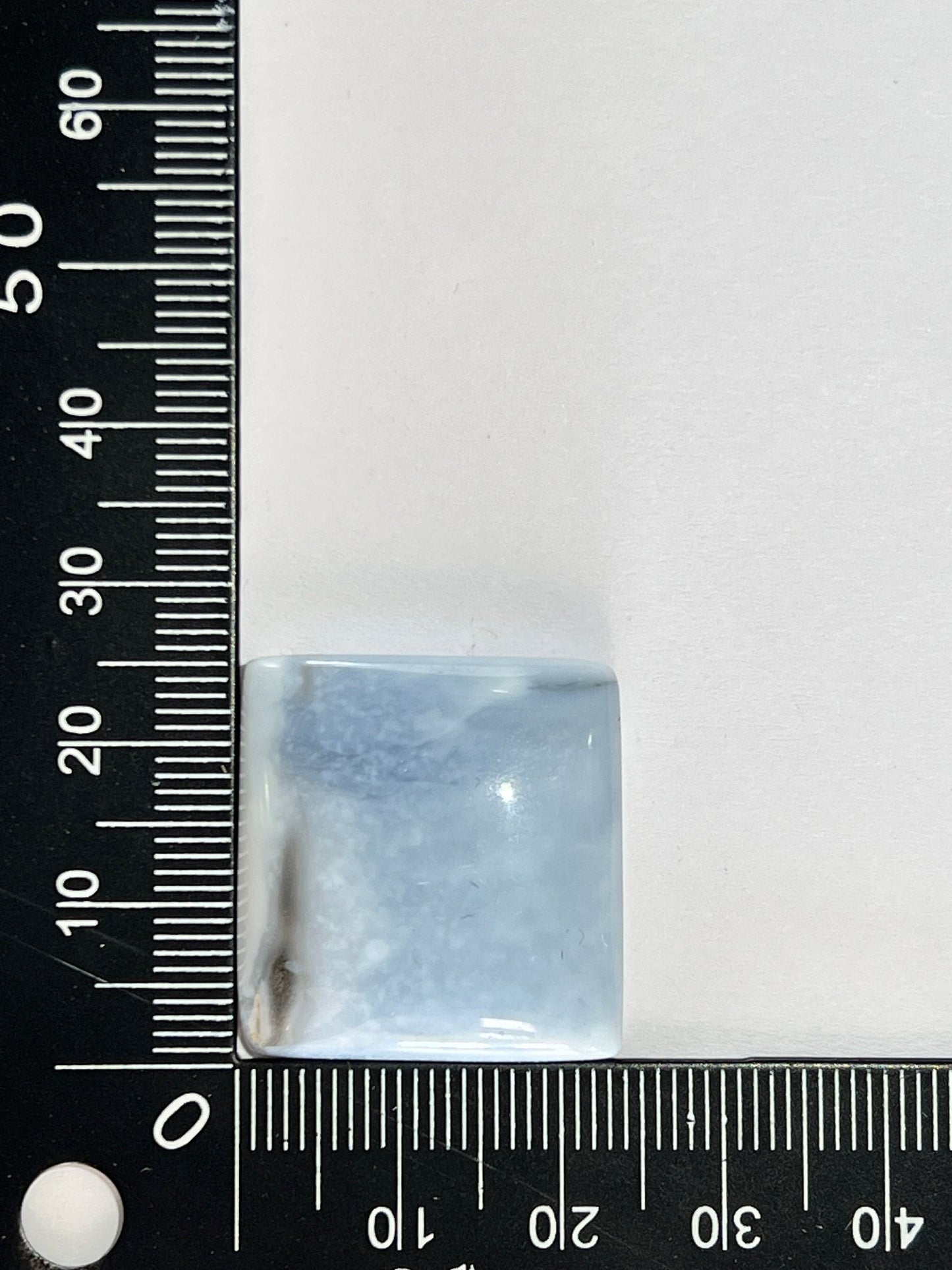 Opale Bleue n°4 (2,5cm x 2,4cm) - Solyluna Macramé