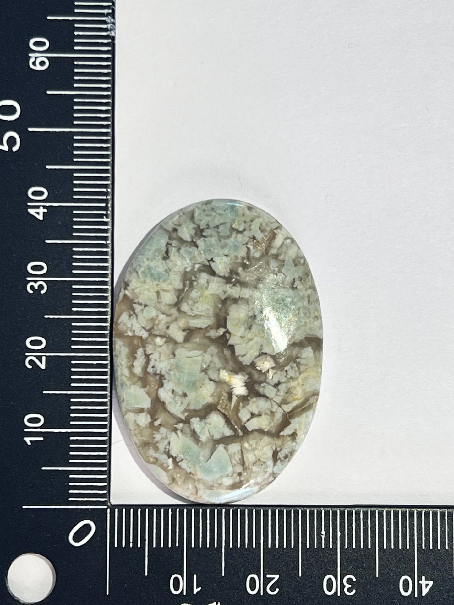 Opale Calcédoine n°3 (4cm x 2,7cm) - Solyluna Macramé