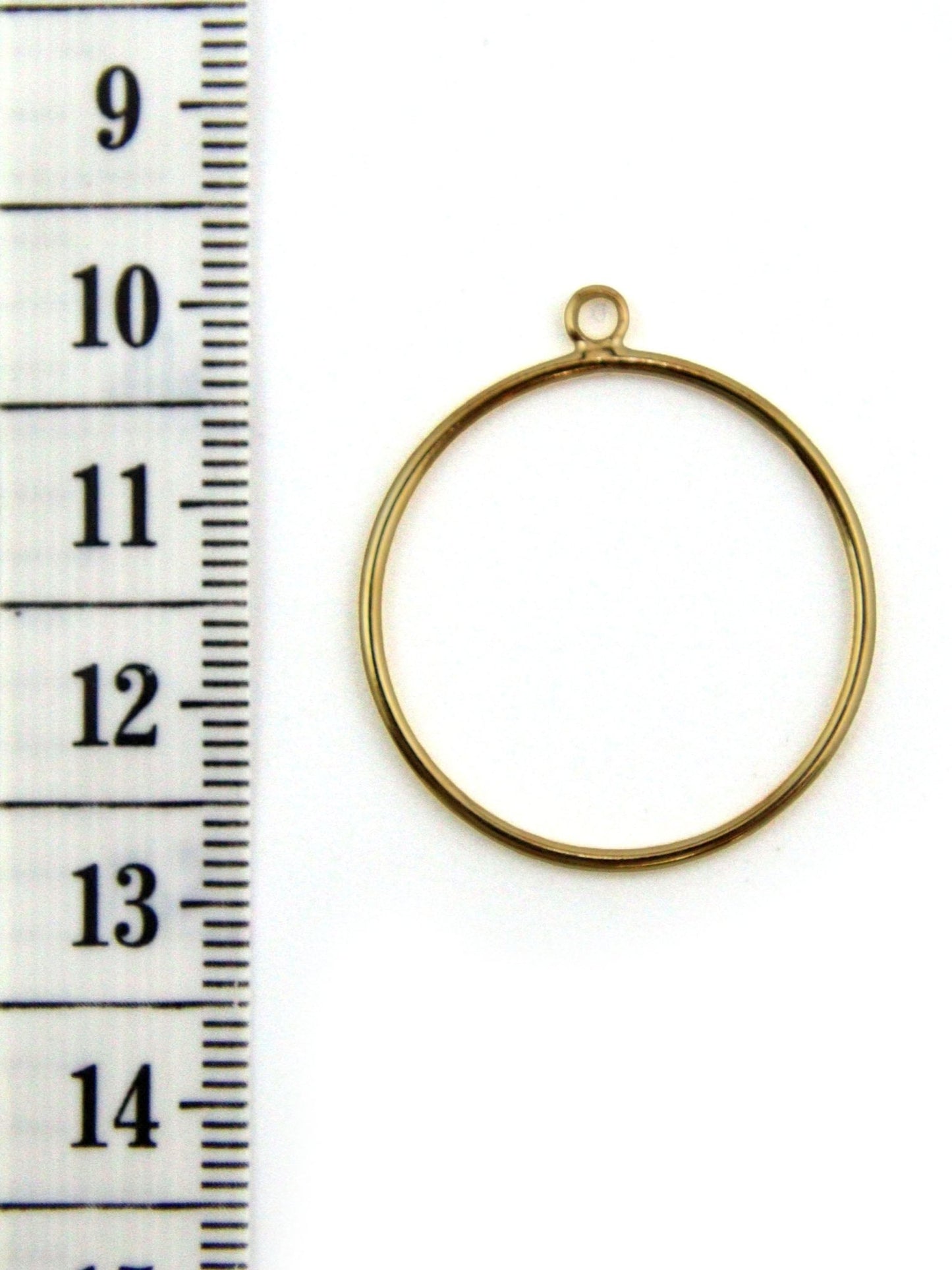 Pendentif Anneau Cercle Laiton Doré ou Argenté 30mm - Solyluna Macramé