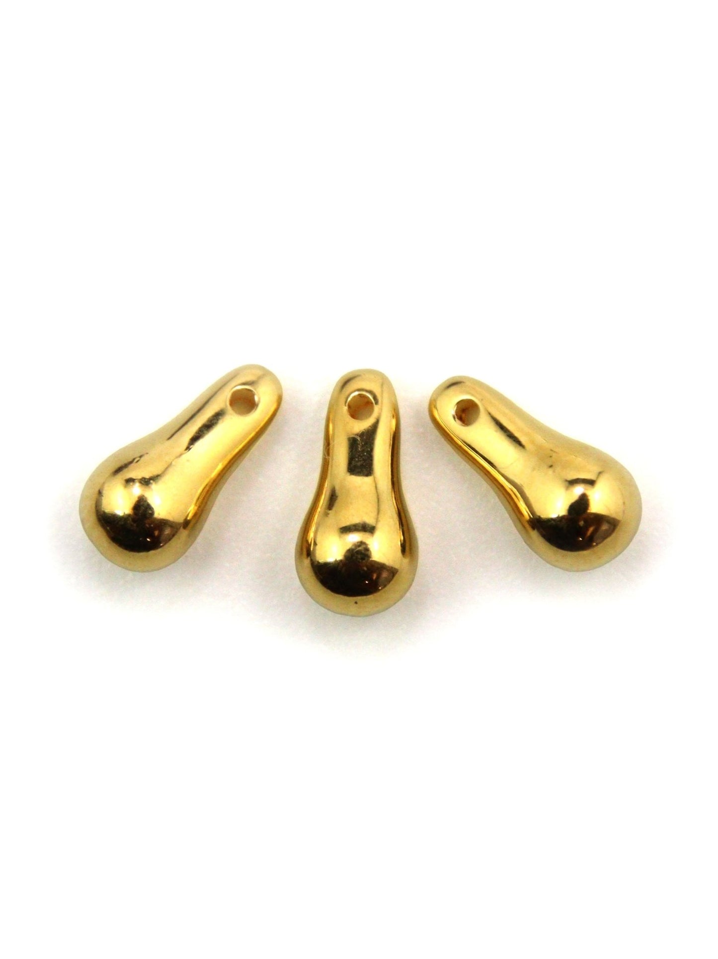 Pendentif poire en zamak 5x10 mm Ø1 mm – Lot de 3 - Solyluna Macramé