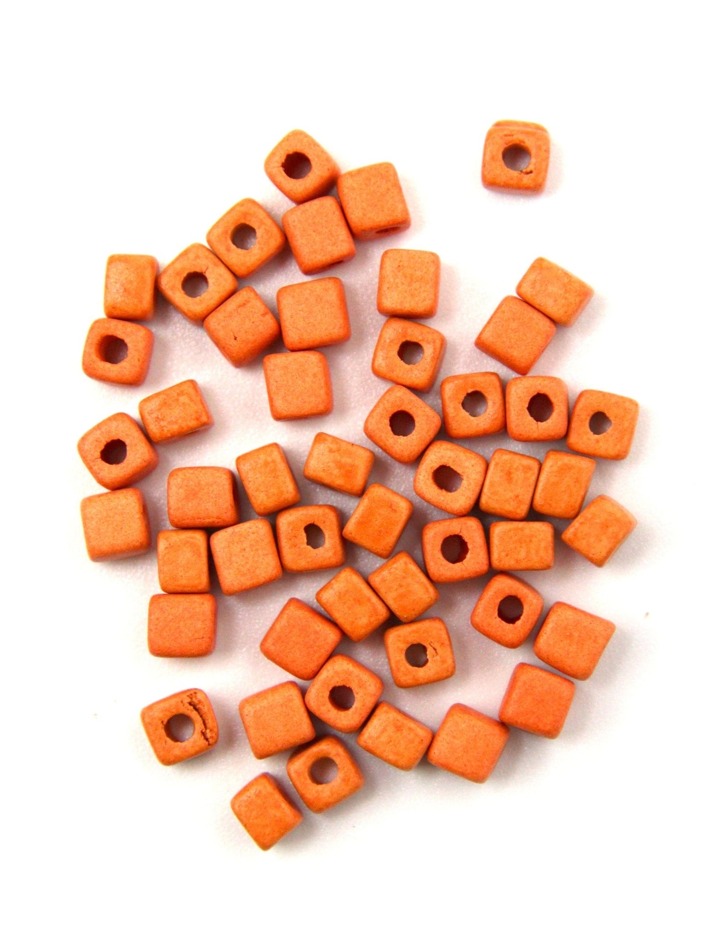 Perles céramique - Orange - Solyluna Macramé