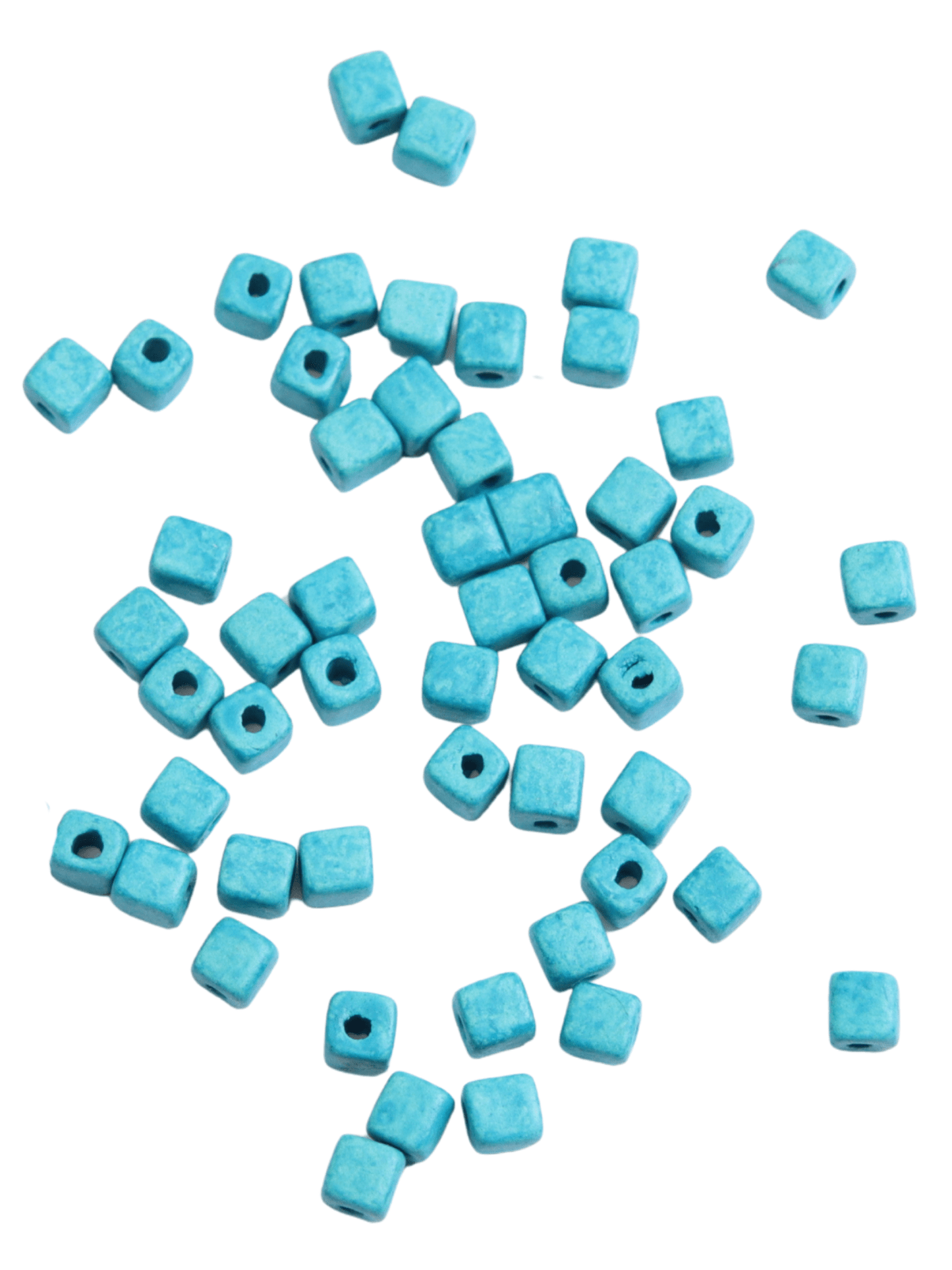 Perles céramique - Turquoise - Solyluna Macramé