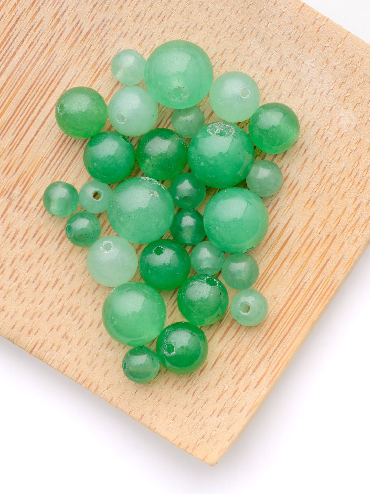 Perles de Jade verte - Solyluna Macramé