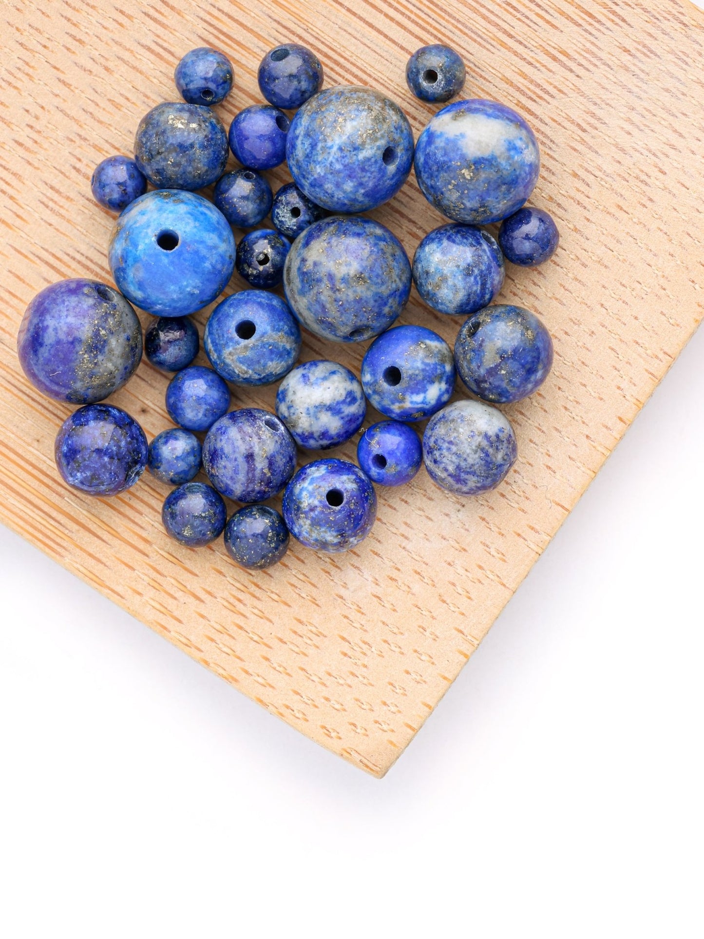 Perles de Lapis lazuli - Solyluna Macramé