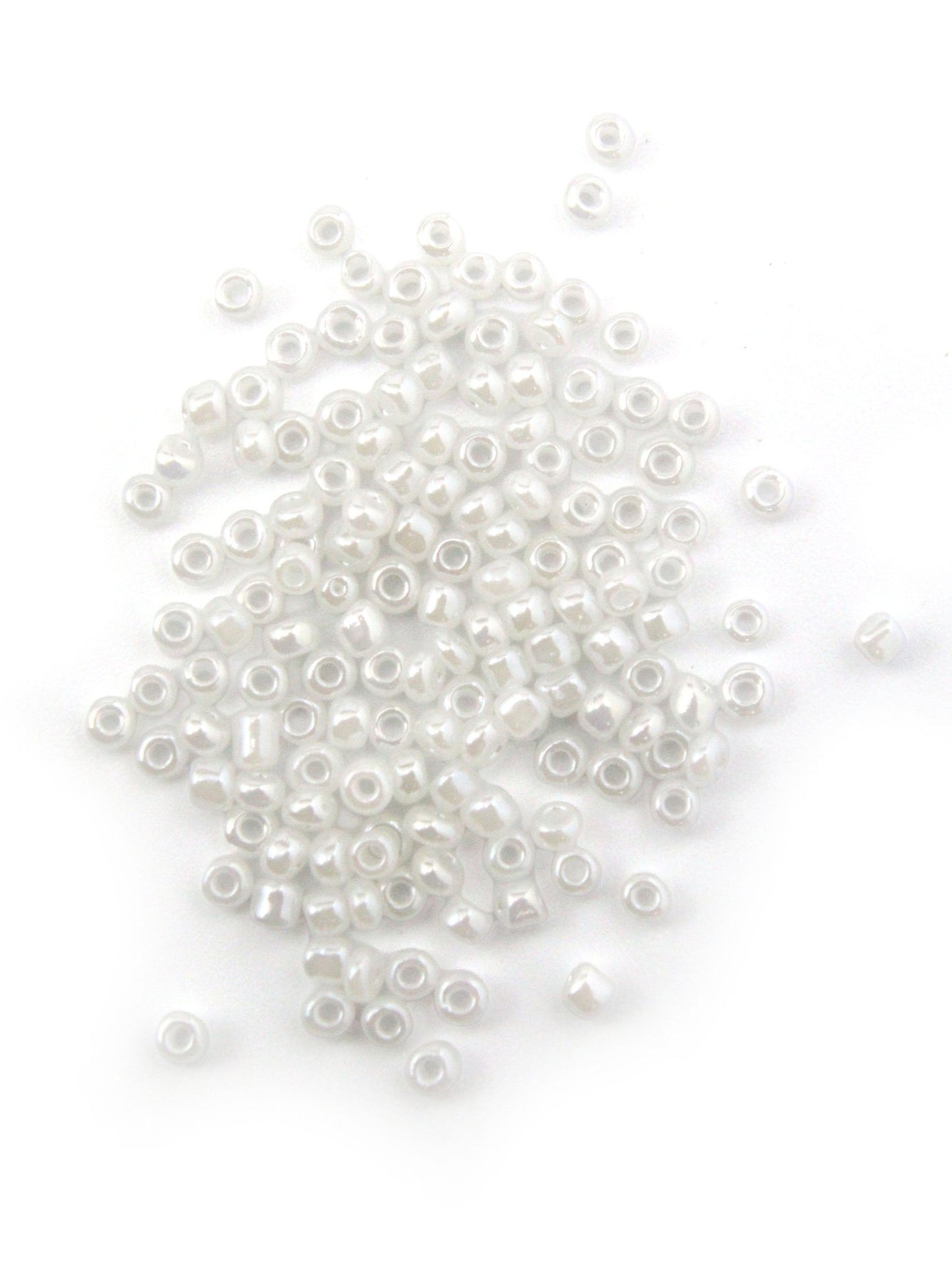 Perles de rocailles - Blanc brillant - Solyluna Macramé