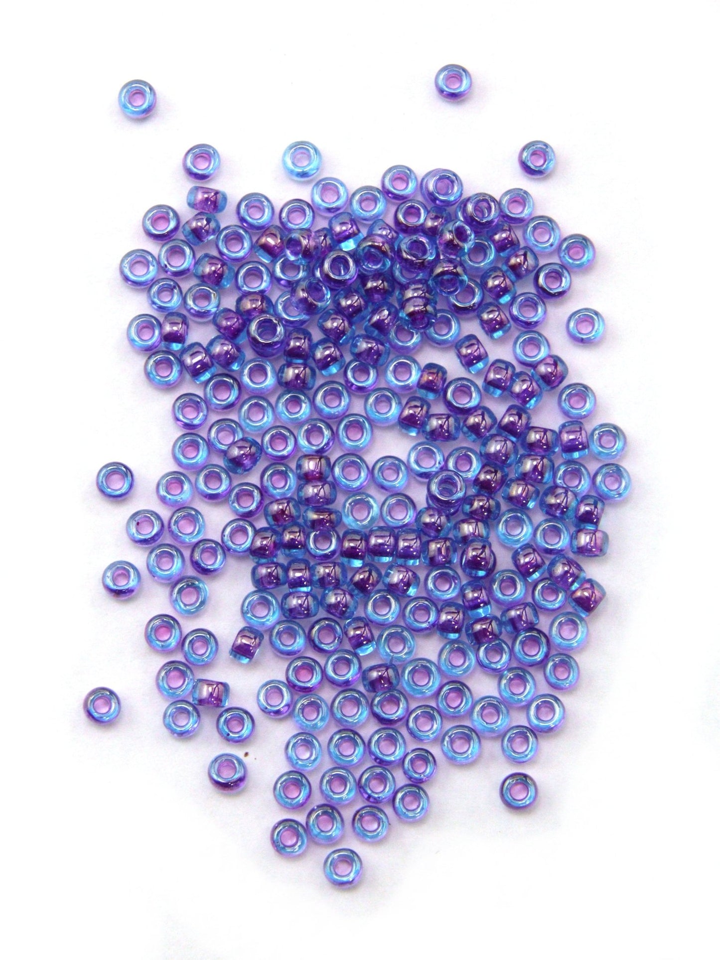 Perles de rocailles - Indigo irisé - Solyluna Macramé