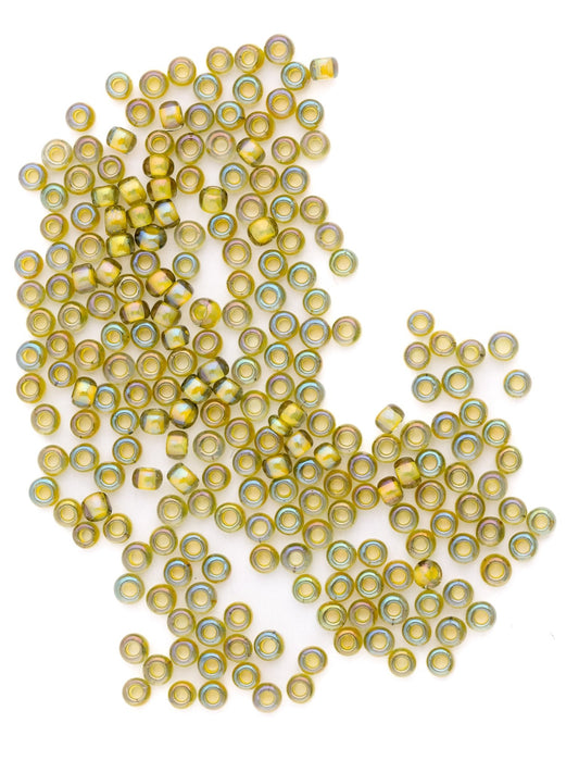 Perles de rocailles - Kaki irisé - Solyluna Macramé