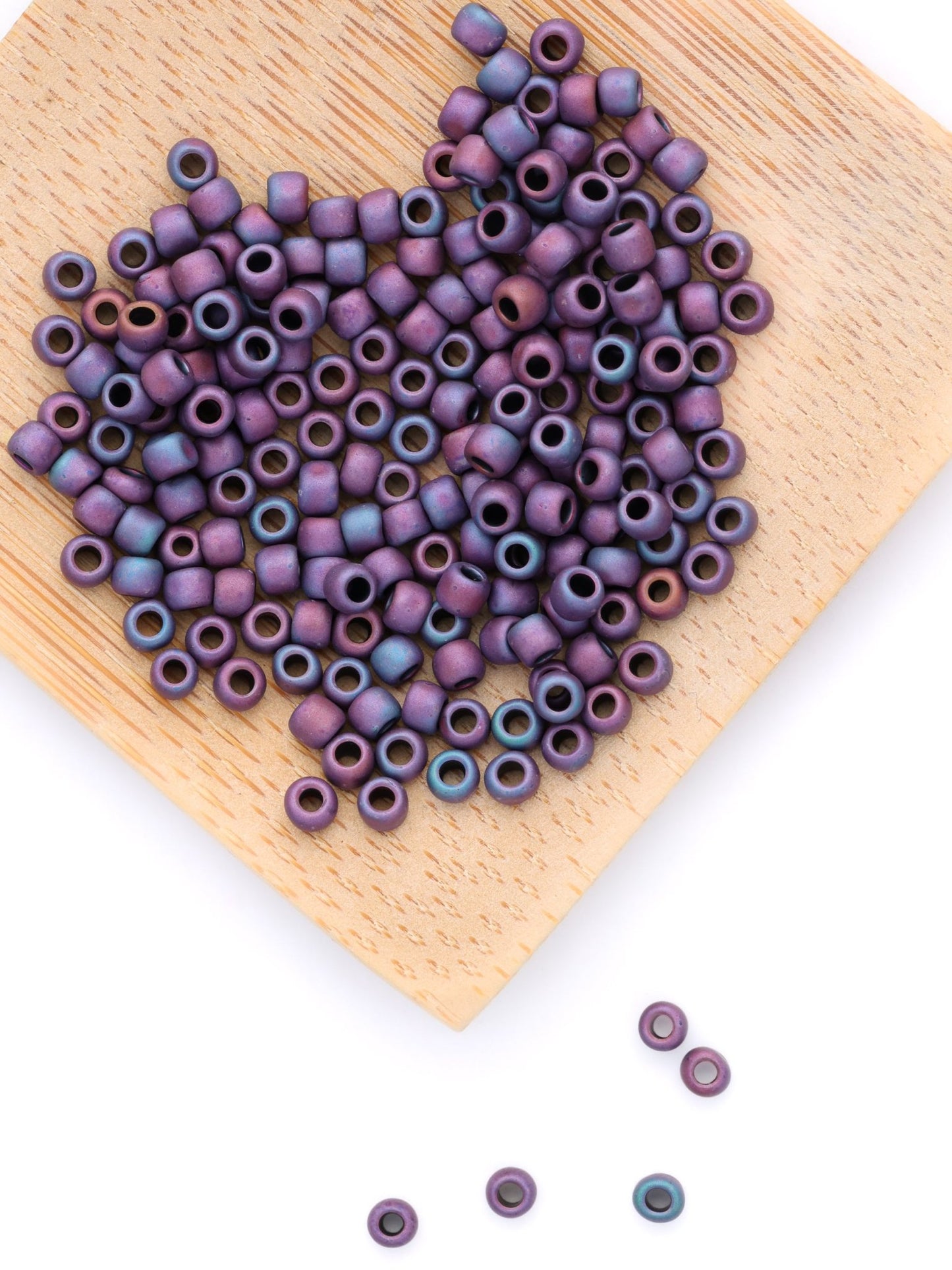 Perles de rocailles mat - Camaïeu violet - Solyluna Macramé