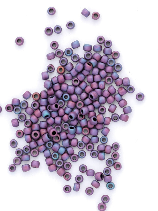 Perles de rocailles mat - Camaïeu violet - Solyluna Macramé
