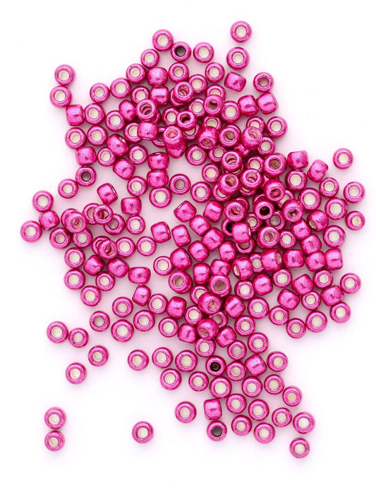 Perles de rocailles - Rose métallisé - Solyluna Macramé