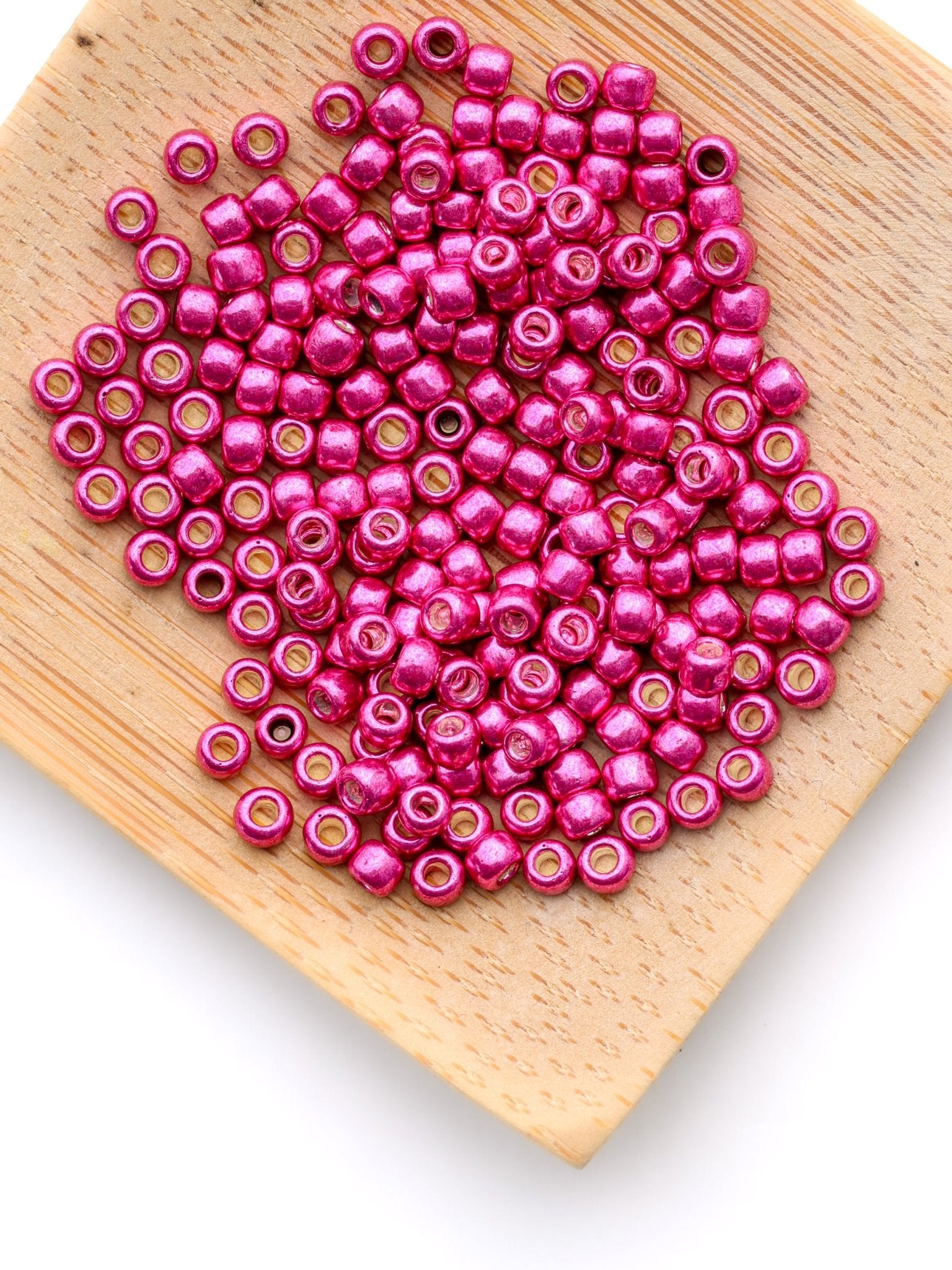 Perles de rocailles - Rose métallisé - Solyluna Macramé