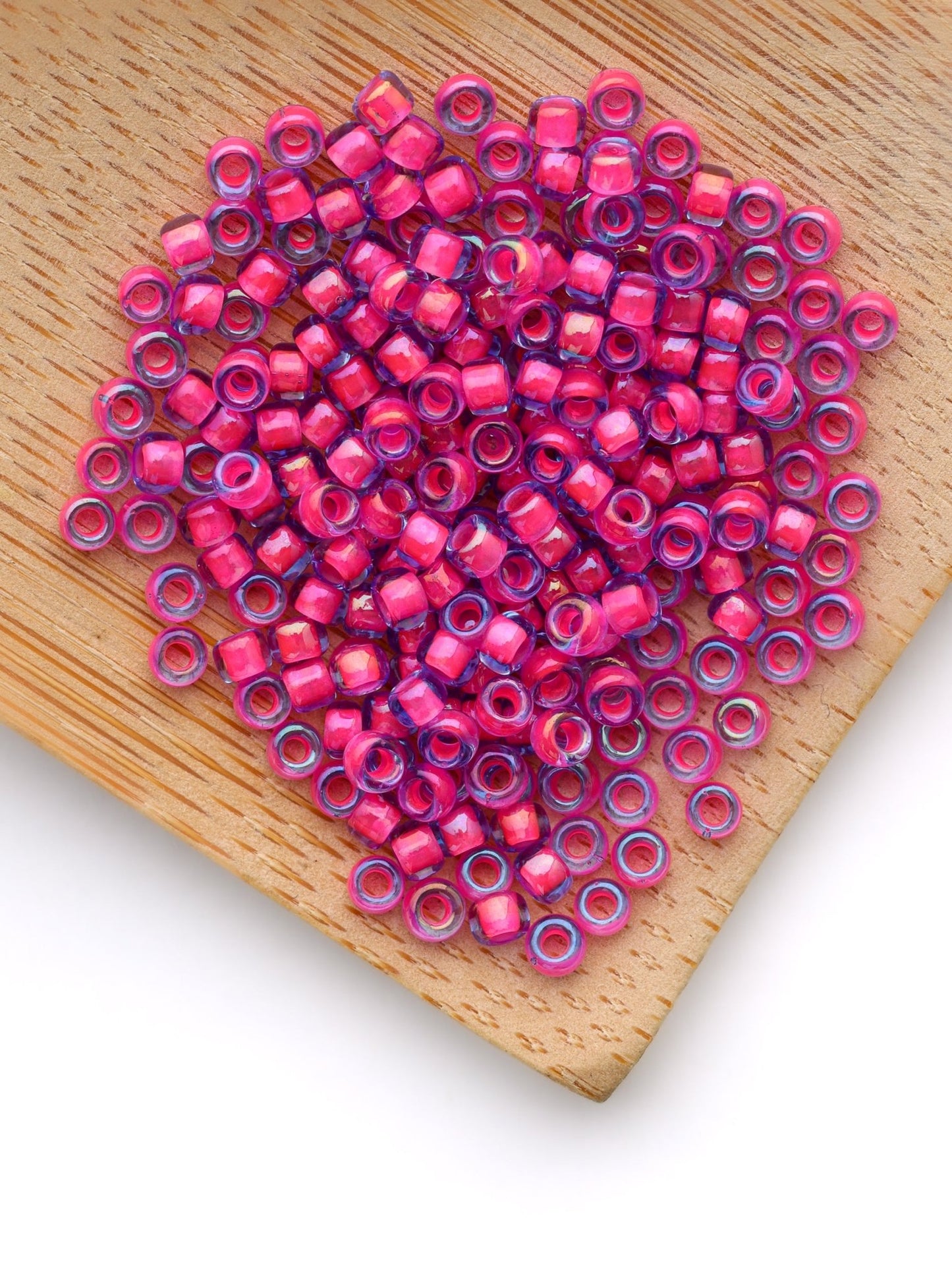 Perles de rocailles - Rose néon - Solyluna Macramé