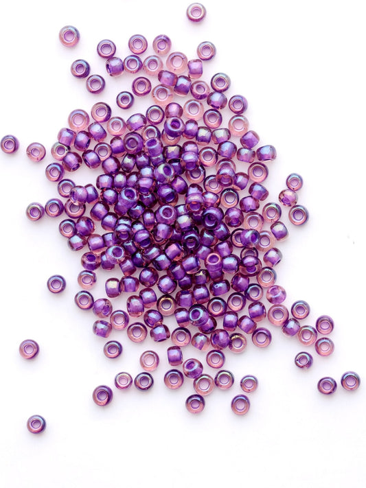 Perles de rocailles - Violet irisé - Solyluna Macramé