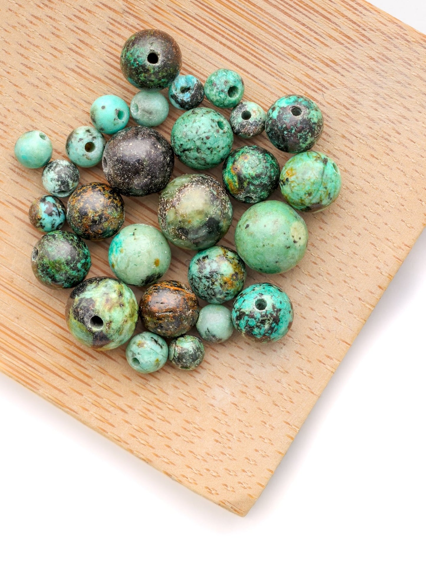 Perles de Turquoise Africaine - Solyluna Macramé