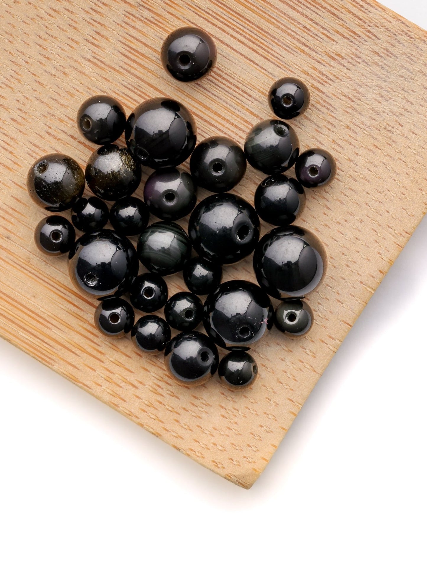 Perles d'Obsidienne - Solyluna Macramé