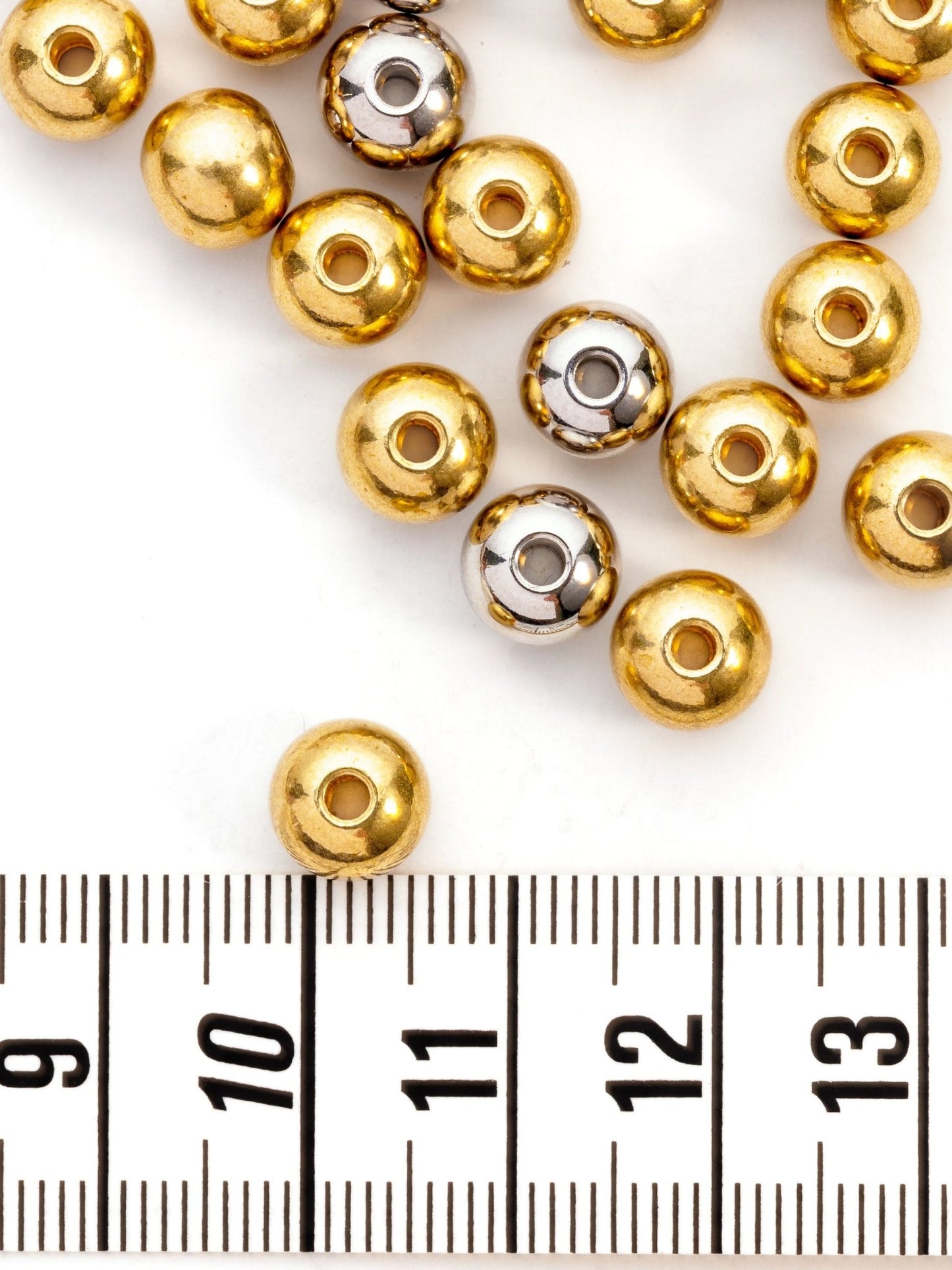 Perles métalliques de 8mm - Solyluna Macramé