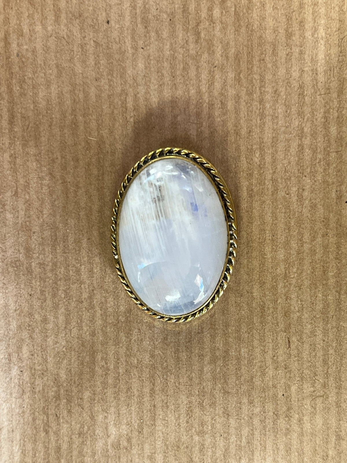 Pierre de lune sertie doré n°D4 (3cm x 2,1cm) - Solyluna Macramé