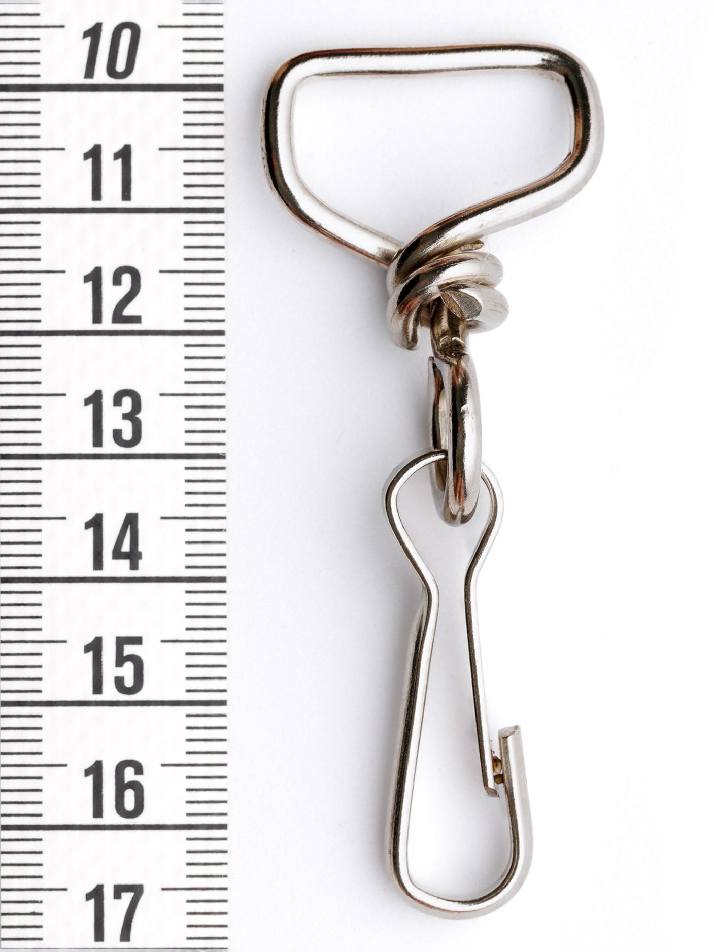 Porte - clé mousqueton avec bélière argenté - Solyluna Macramé