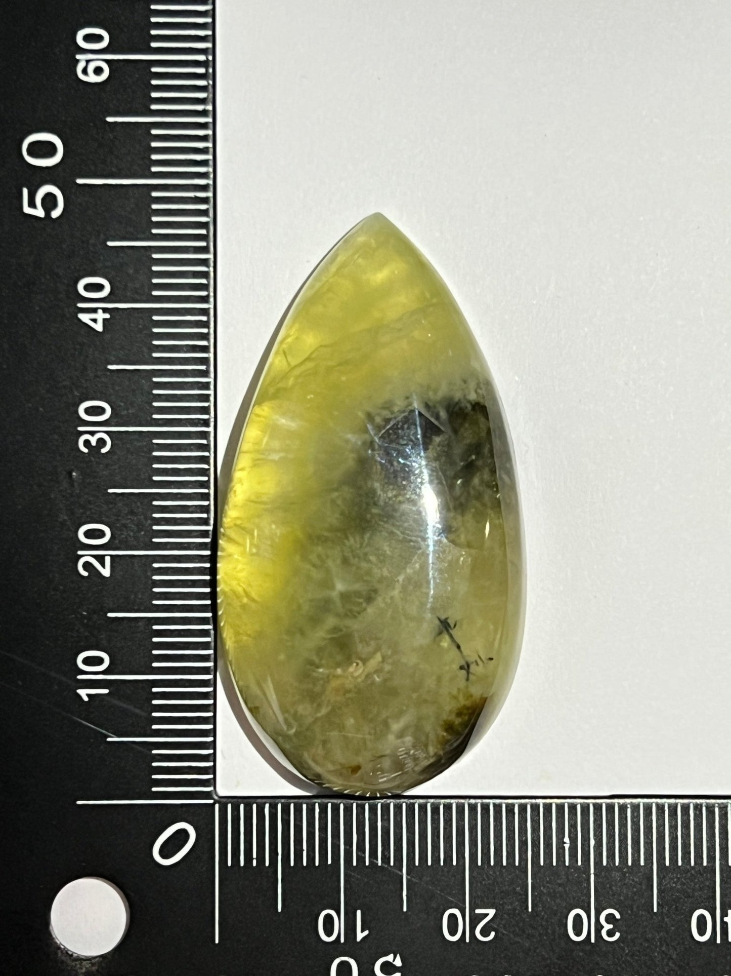 Préhnite Rutile n°5 (4,7cm x 2,5cm) - Solyluna Macramé