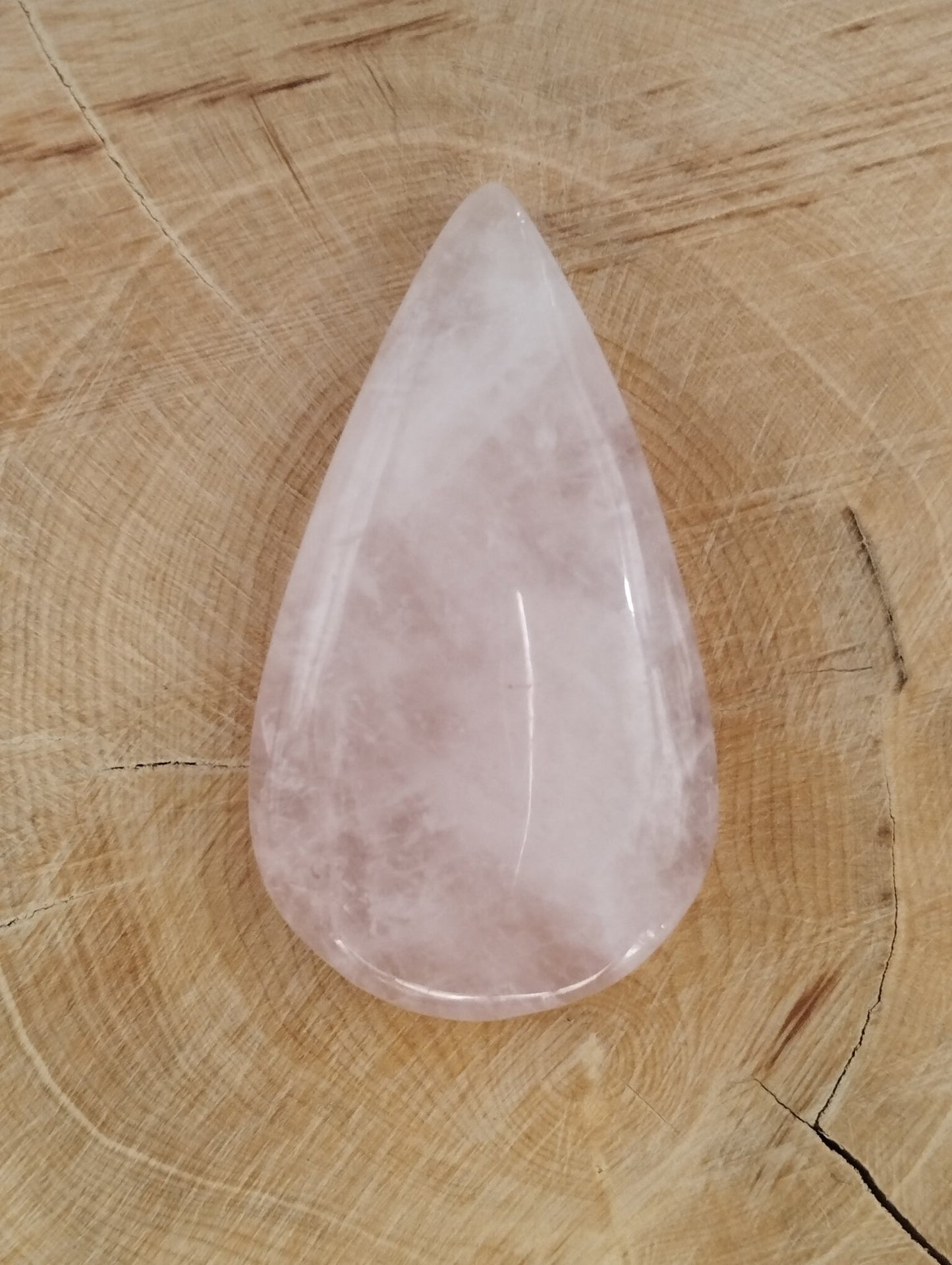 Quartz Rose n°5 (4,2cm x 2,5cm) - Solyluna Macramé
