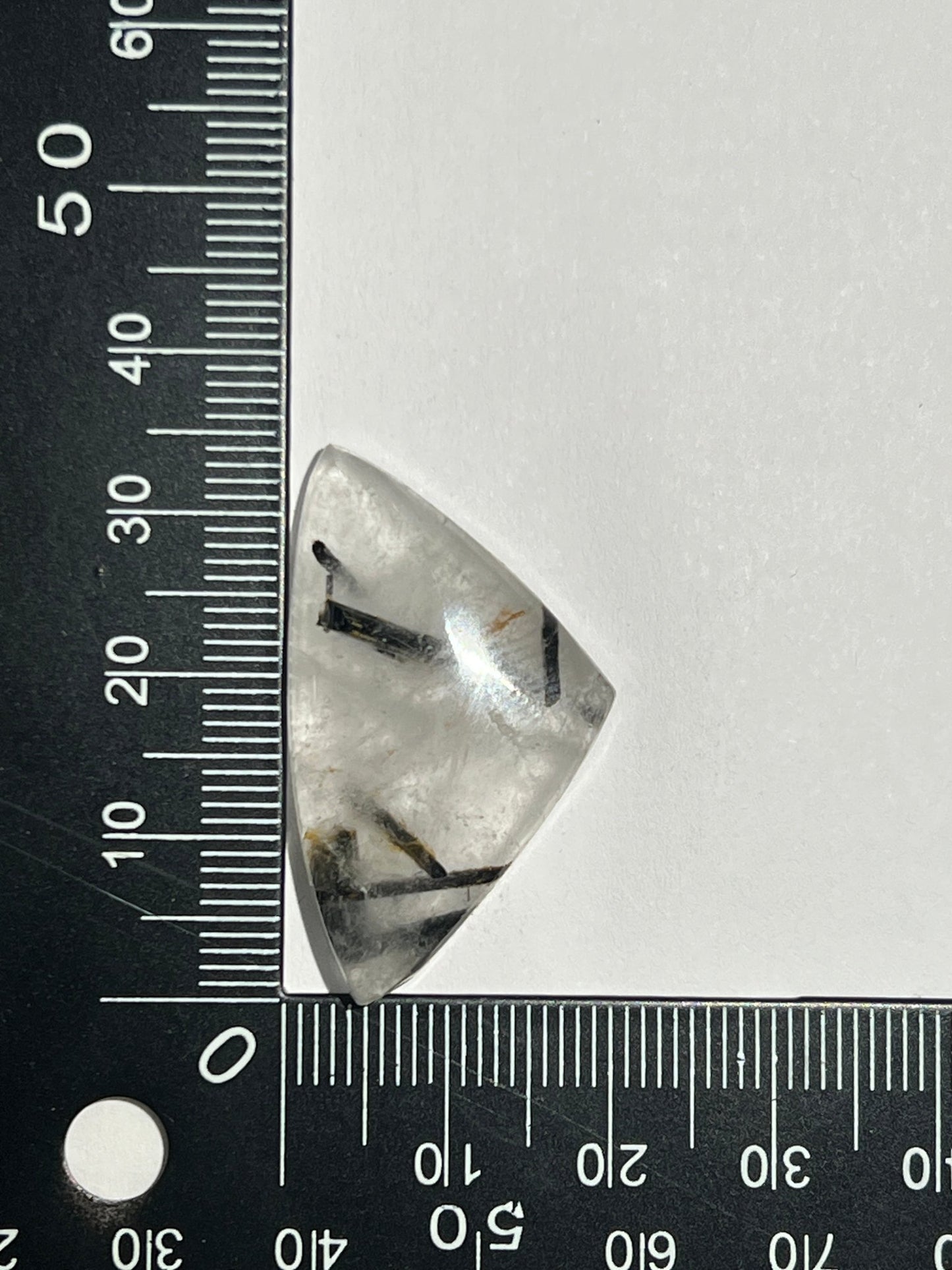 Quartz Tourmaline n°2 (3,4cm x 2,1cm) - Solyluna Macramé